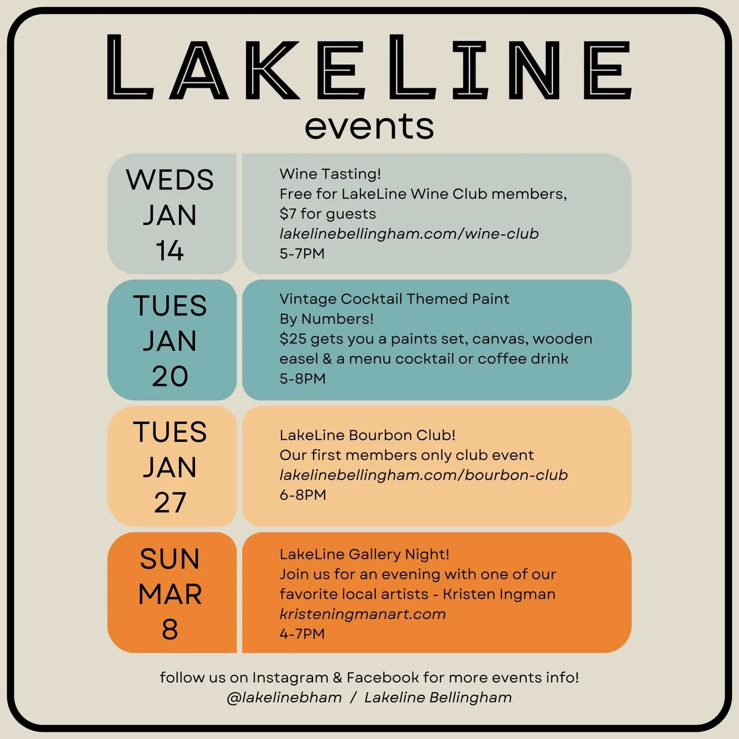 We have lots of fun events coming up! Join us! 
Don&rsquo;t miss out on wine tasting this week. We have a fun selection of Italian wines to share with you!