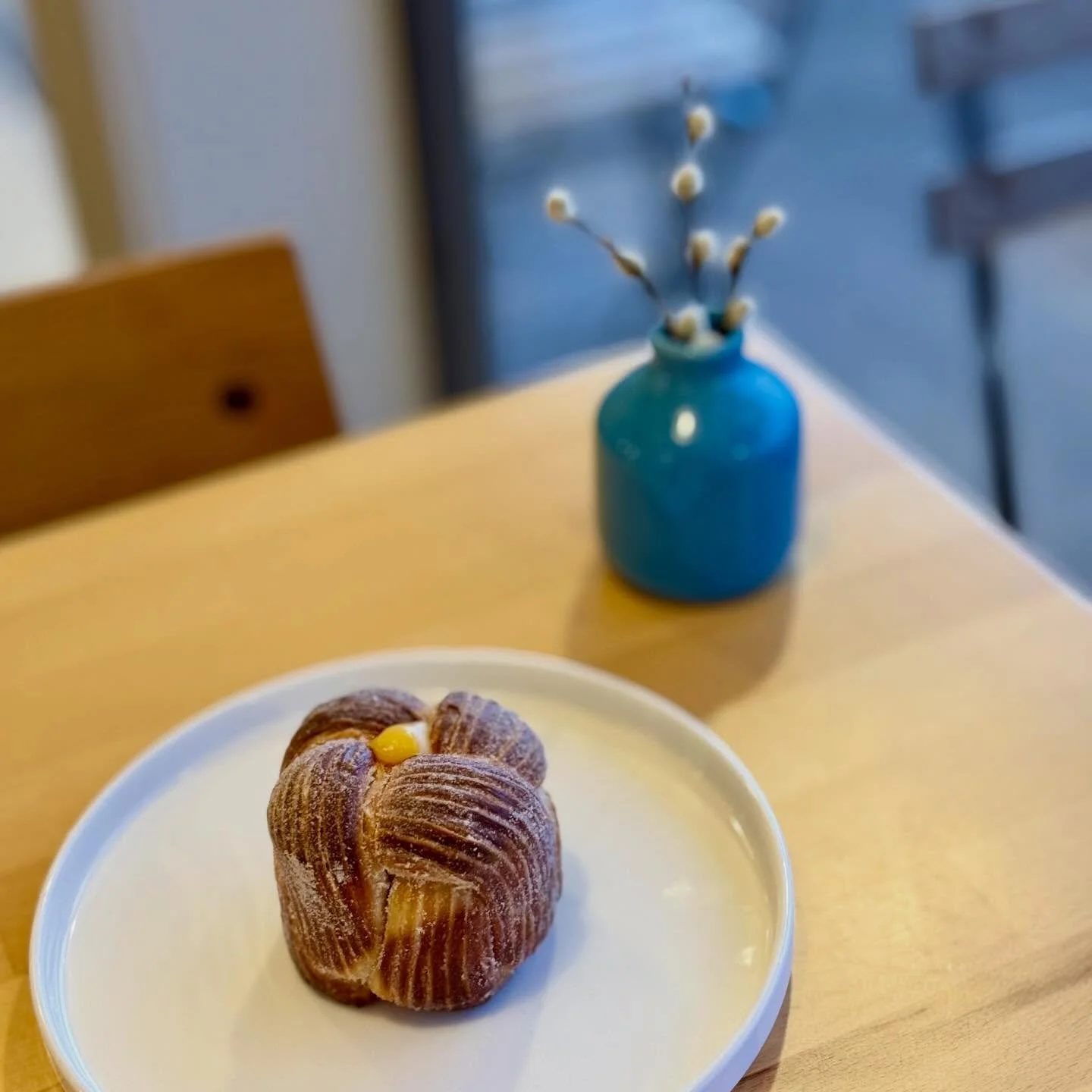 Our signature pastry from @laminationstationllc has beautiful lemon curd and Earl Grey cake nestled in laminated, sugar dusted pastry.
 
And we are so excited about this new pastry from @laminationstationllc.  Miso-Glazed Black Futsu squash, with fer