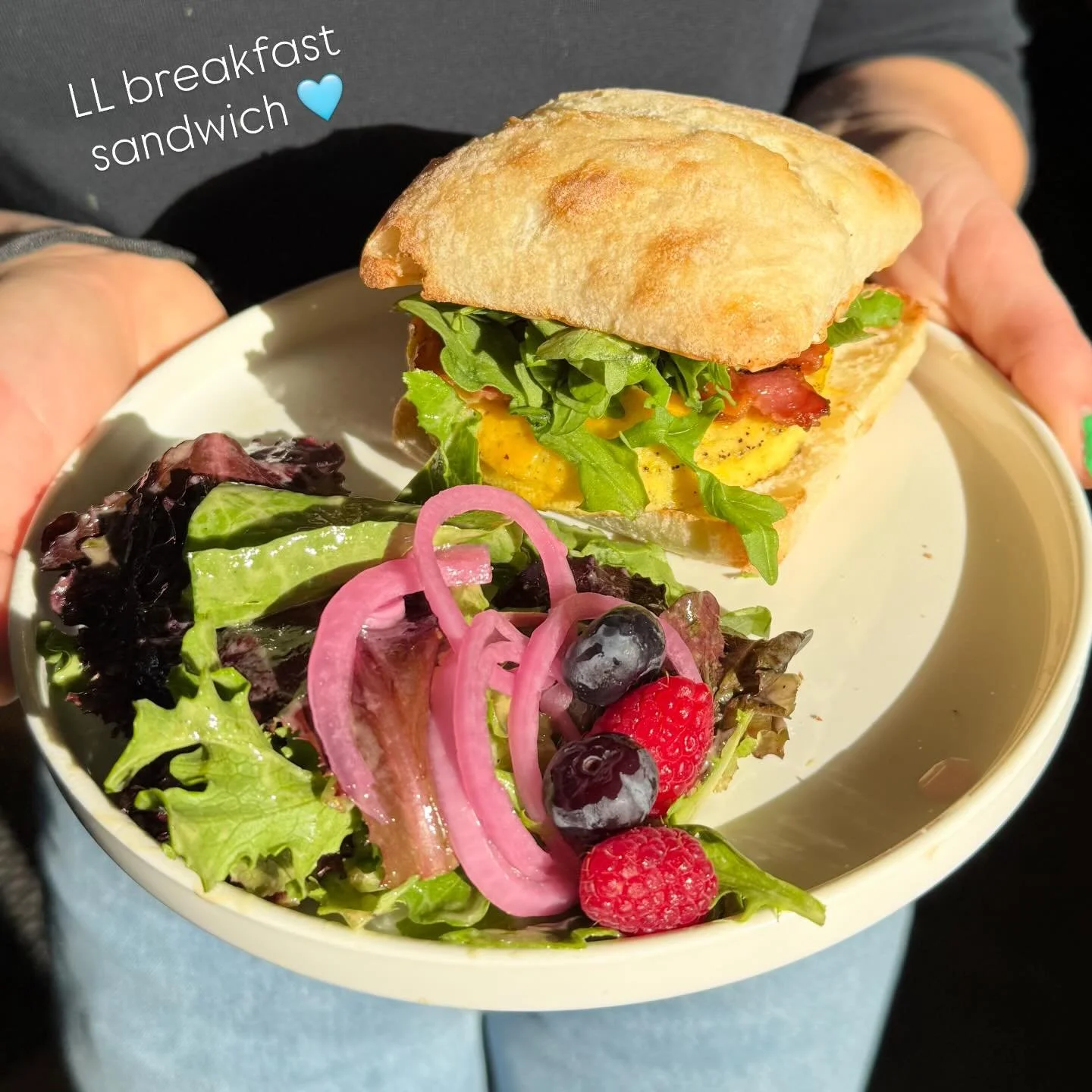 Start this beautiful day off with our breakfast sandwich!