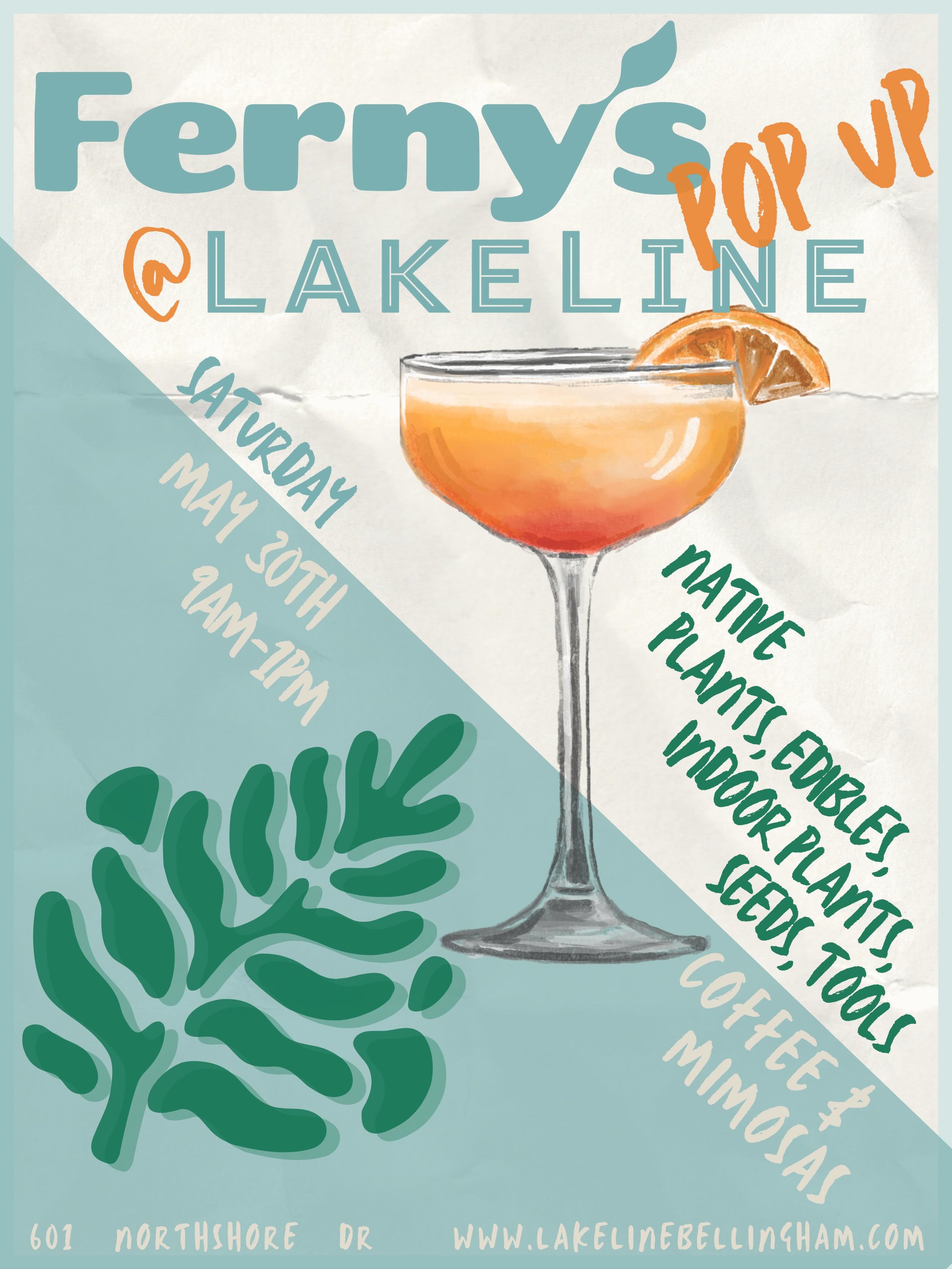 Stop by LakeLine this Saturday and check out @fernys.nursery native plants, edible plants and more!  And treat yourself to a coffee or mimosa too!  9am-1pm