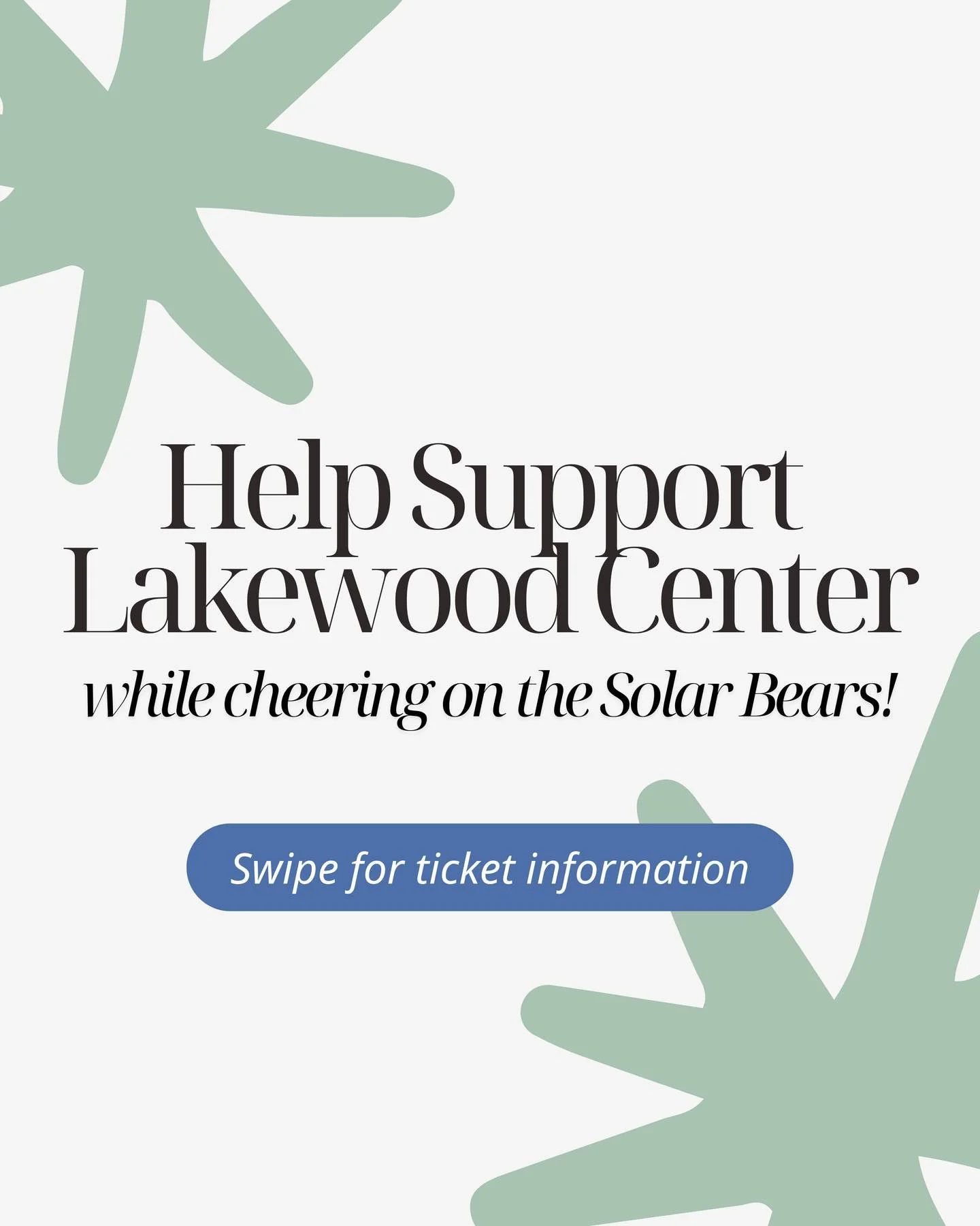 Help support Lakewood Center while cheering on the Orlando Solar Bears! We're heading to the game on April 3rd, and we'd love to see you there.

When you purchase tickets through our link, partial proceeds come directly back to our residents&mdash;fu