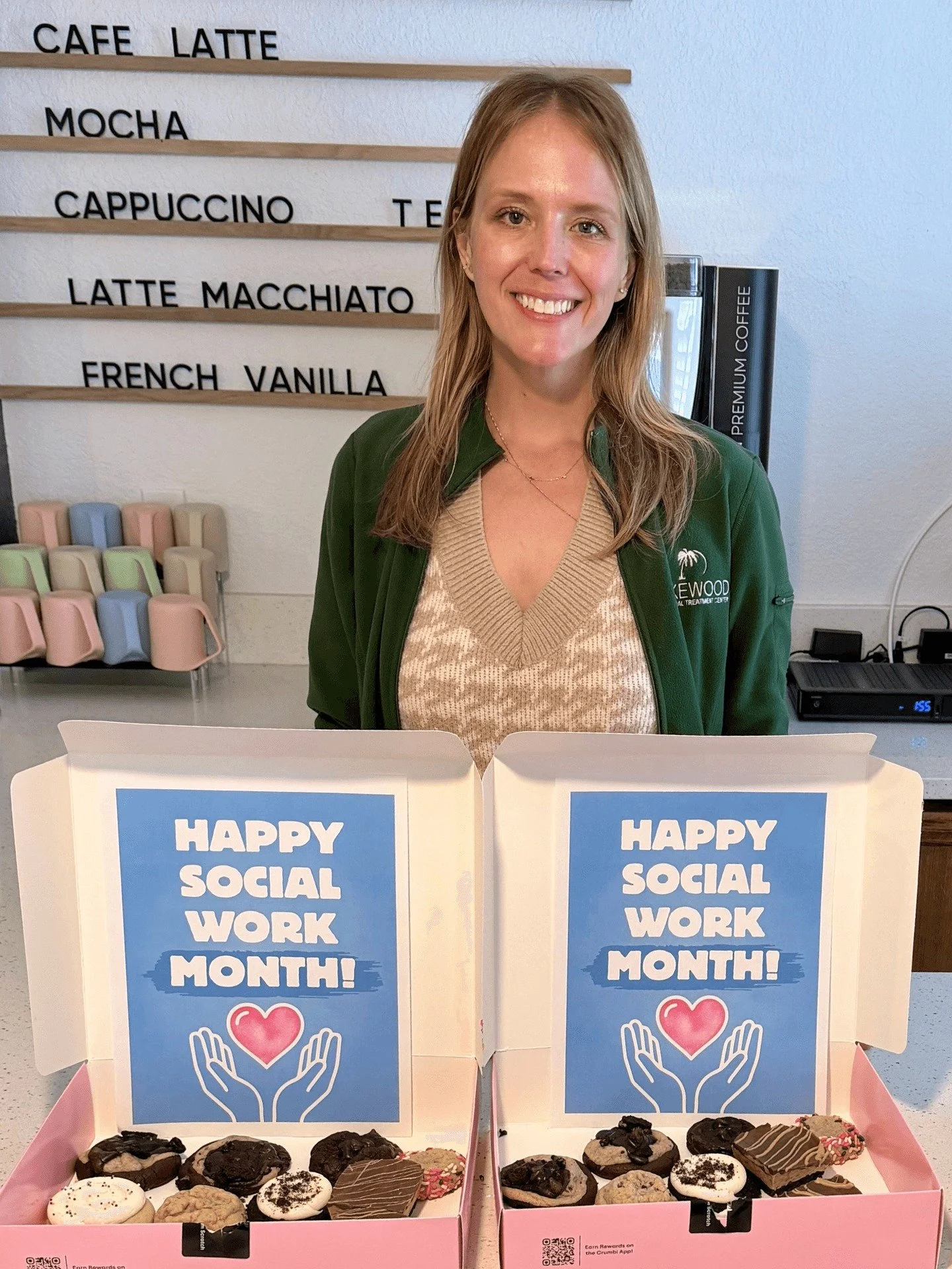 Life at Lakewood this week:

☕ March is Social Work Appreciation Month, so we celebrated our incredible social workers and social work interns with sweet treats and coffee in the Elm Lounge
🎨 Women's group headed to All Fired Up Pottery for hands-on