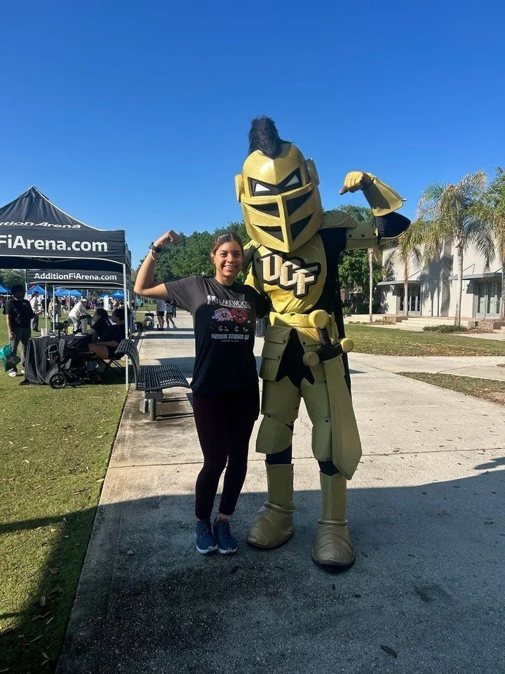 A week of showing up in our community and for each other 🌟

🎗️ Walked alongside UCF students at the Out of the Darkness walk, standing together against suicide and mental health stigma
🏒 Cheered on the Orlando Solar Bears at a live hockey game
🌳 