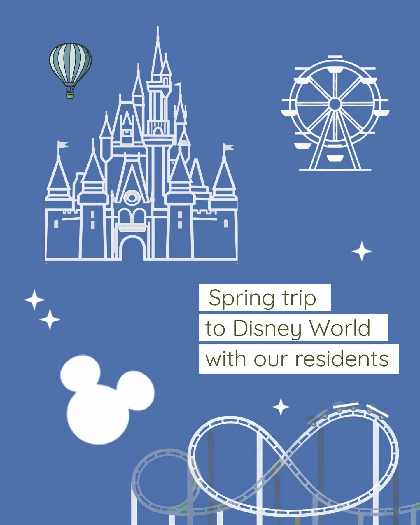 Your generosity creates real moments of joy, connection, and dignity.

This spring, because of donor support, our residents took a trip to Disney World. For many, it was their first time experiencing the magic of the castle, the thrill of the rides, 