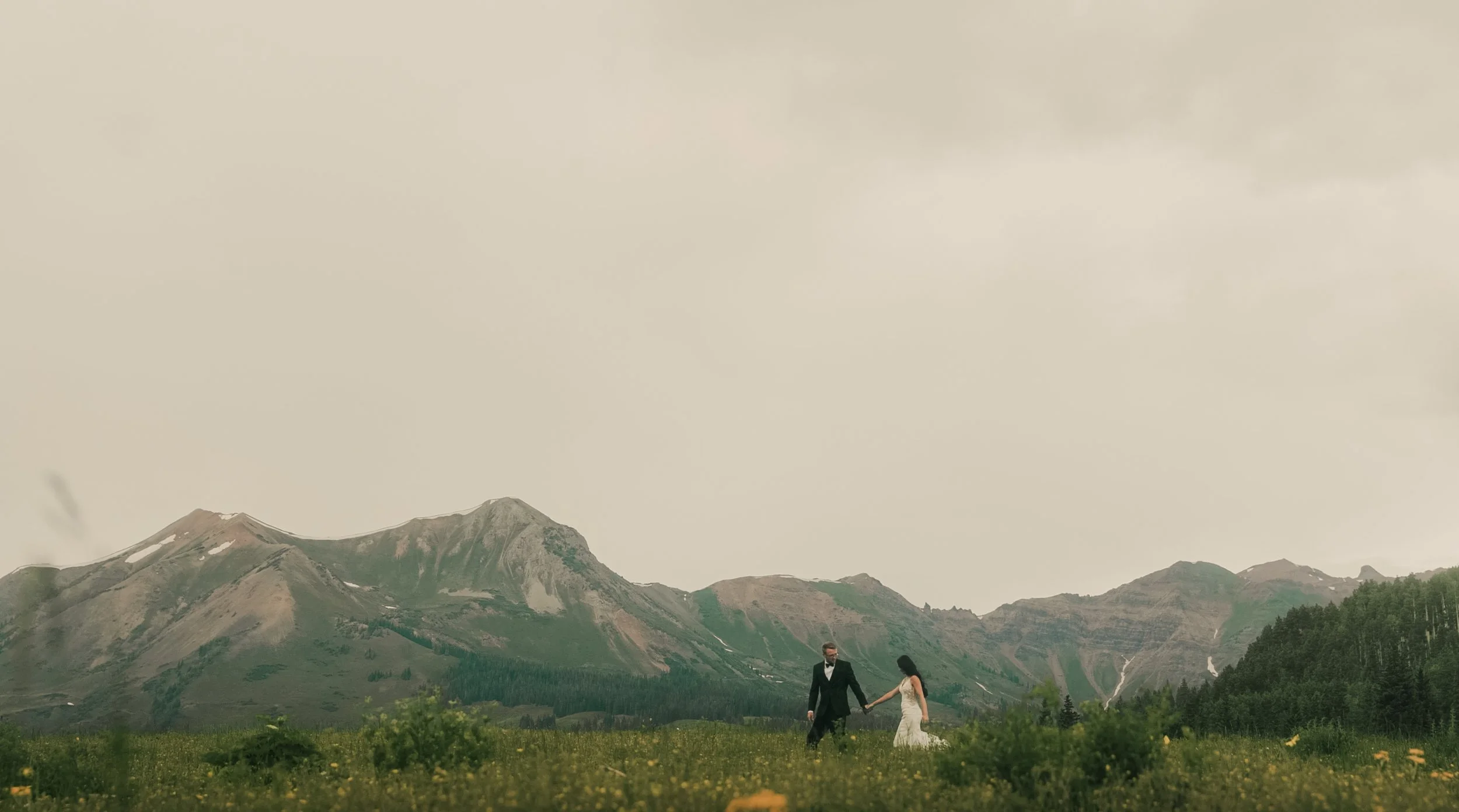 Wedding During Peak Wildflower Season in Crested Butte, Colorado