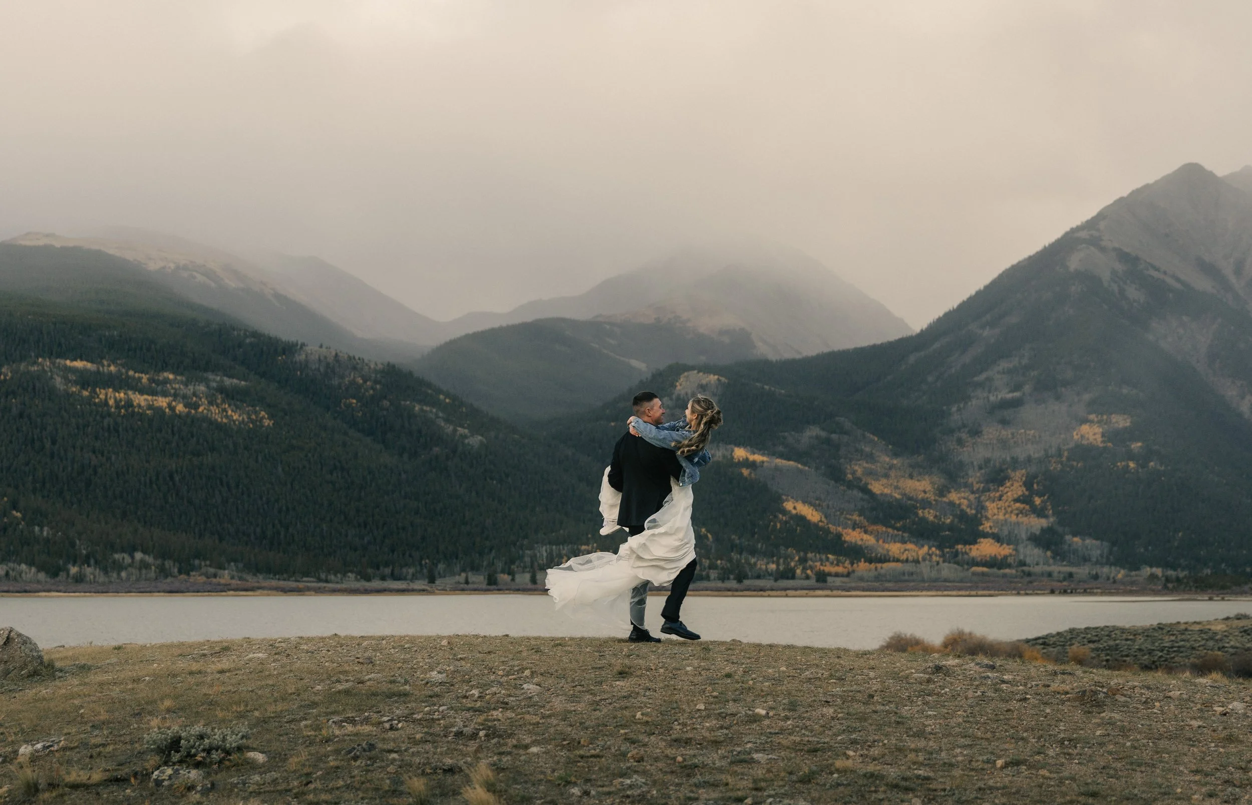 Colorful Fall Elopement at Twin Lakes