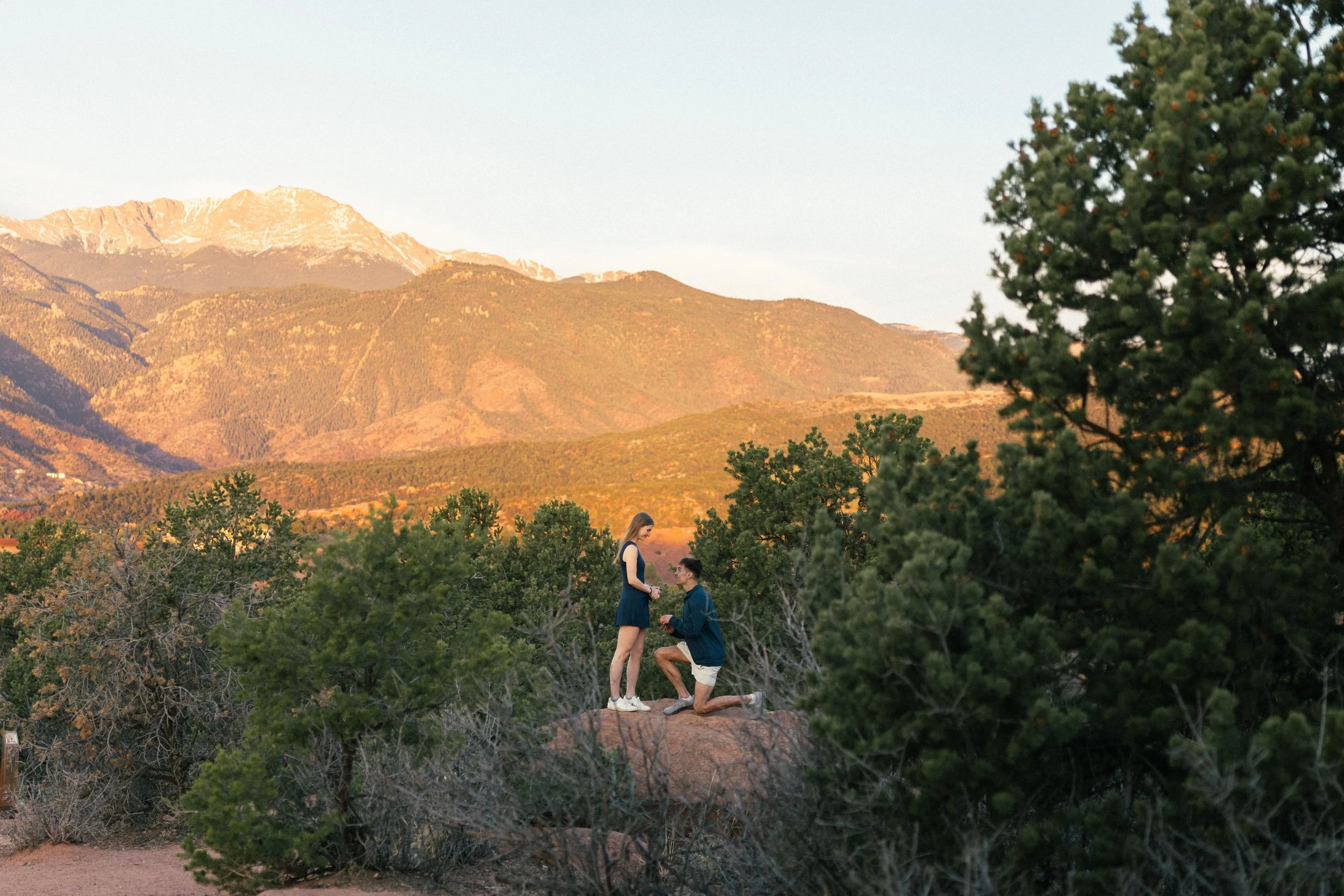 Sunrise proposal at Garden of the Gods