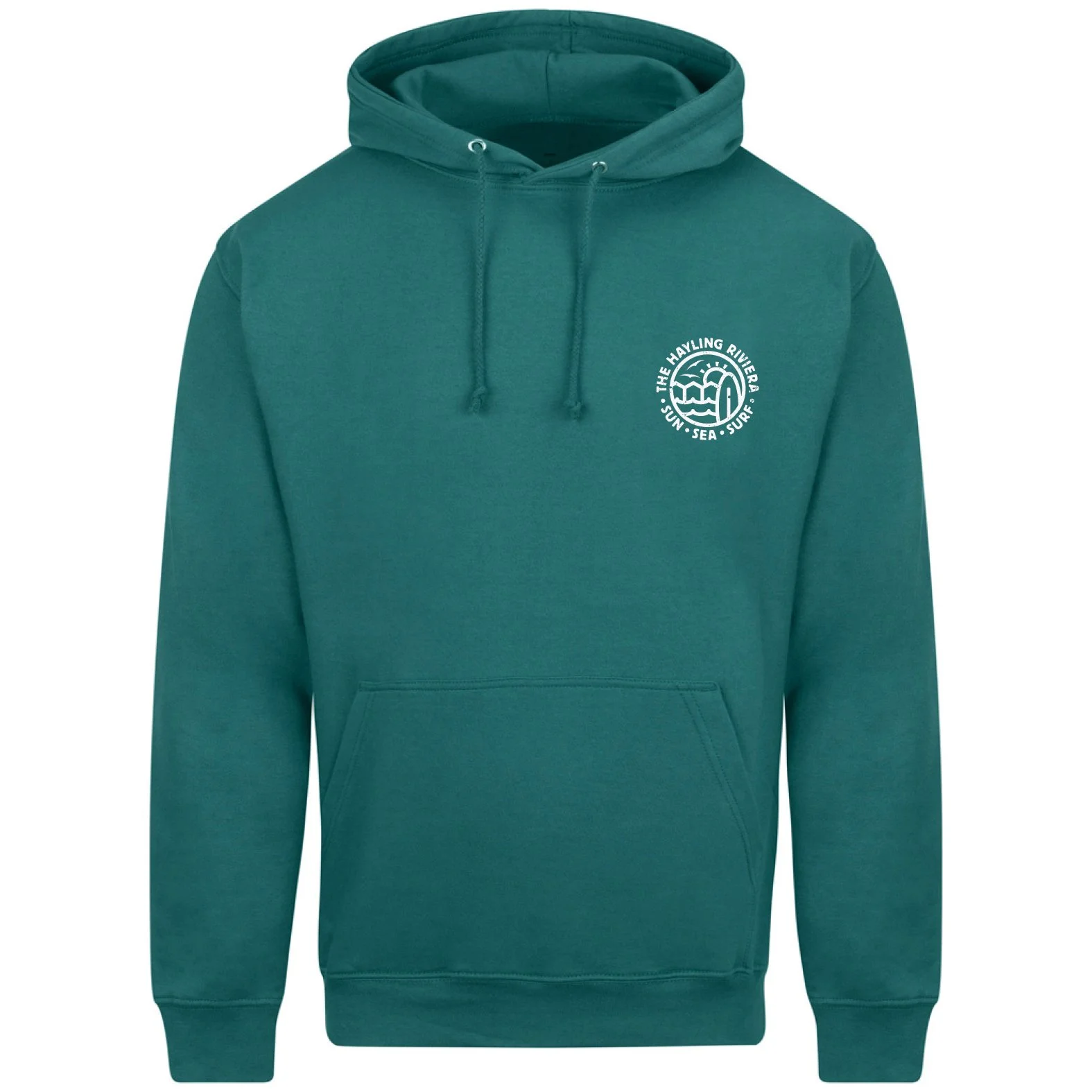 Hayling Riviera Hoodie_Teal Front.jpg