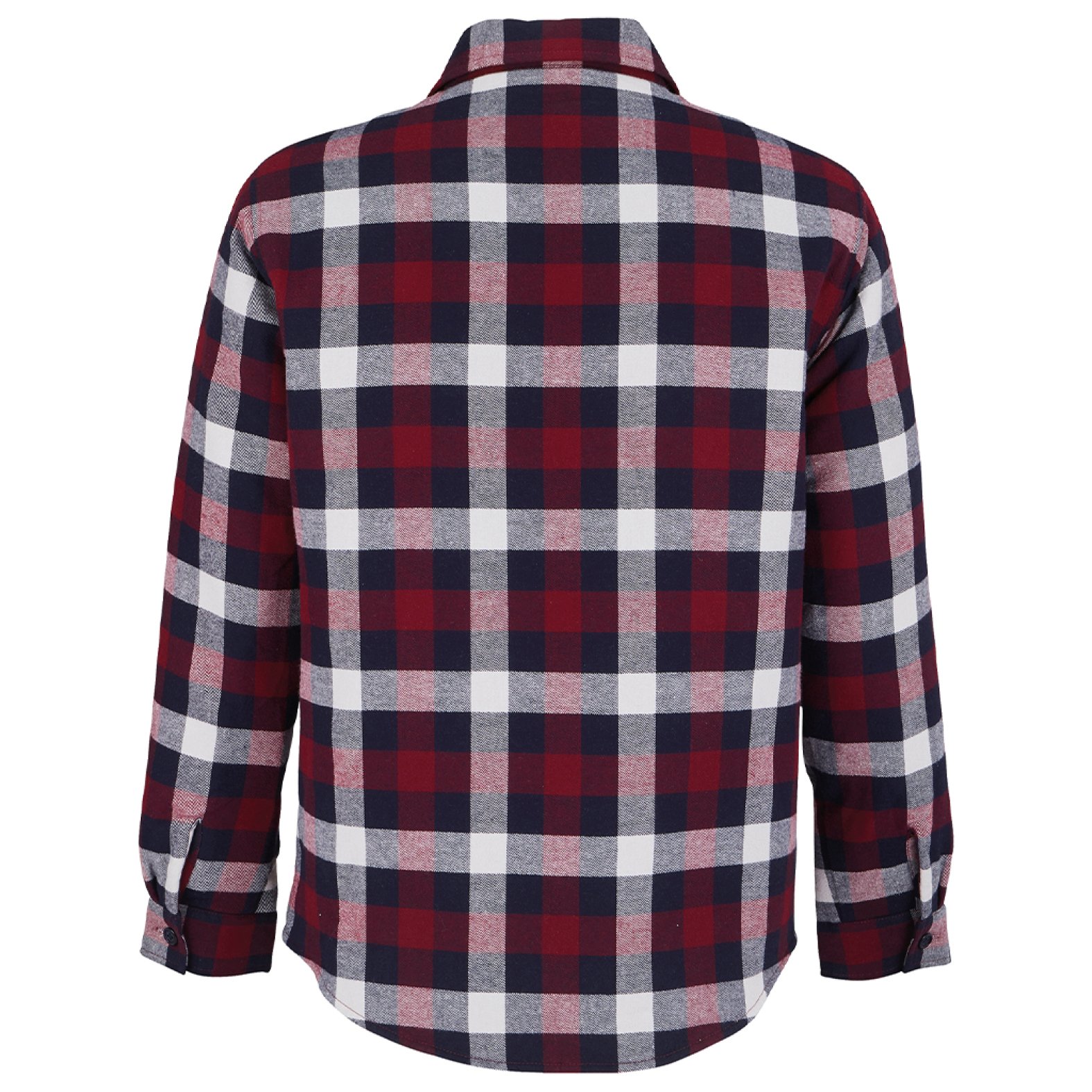 Chalk River Padded Tartan Overshirt_Red Back.jpg