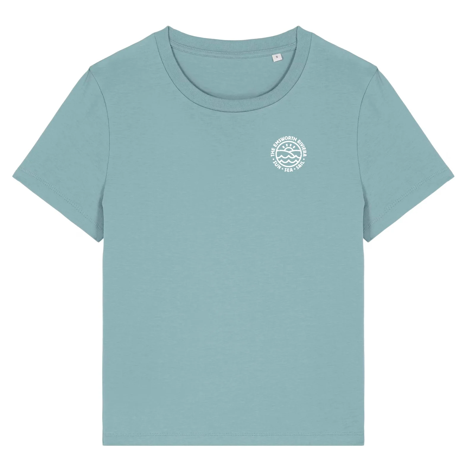 Women's Emsworth Riviera 100% Cotton T-Shirt - Pebble Front.jpg