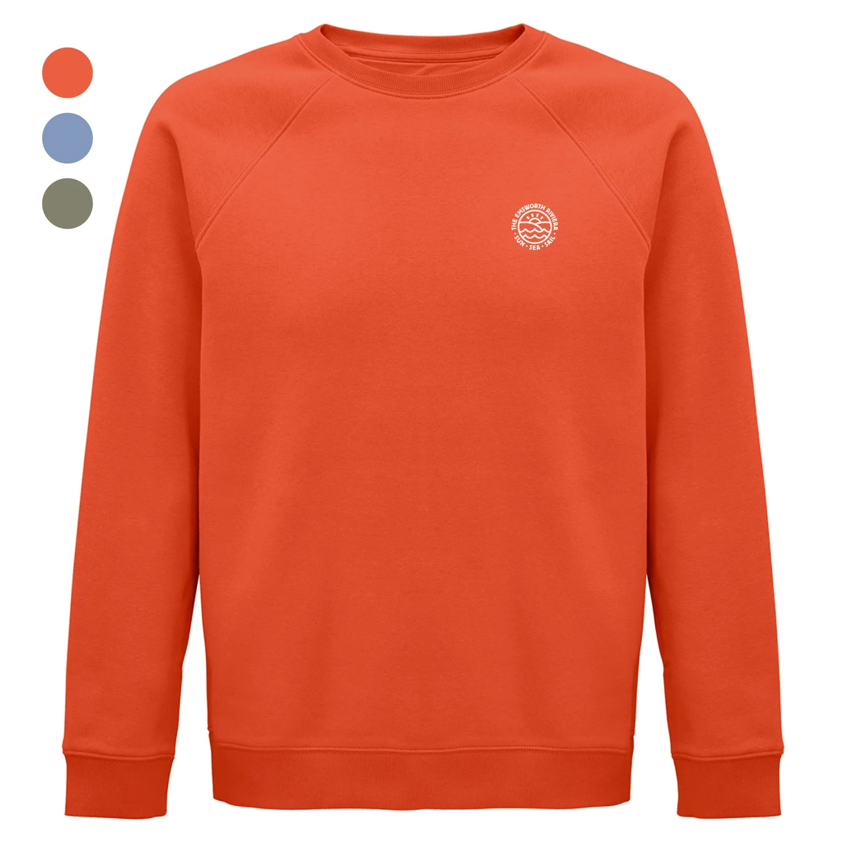 Emsworth Riviera Raglan Crew_Orange Front.jpg
