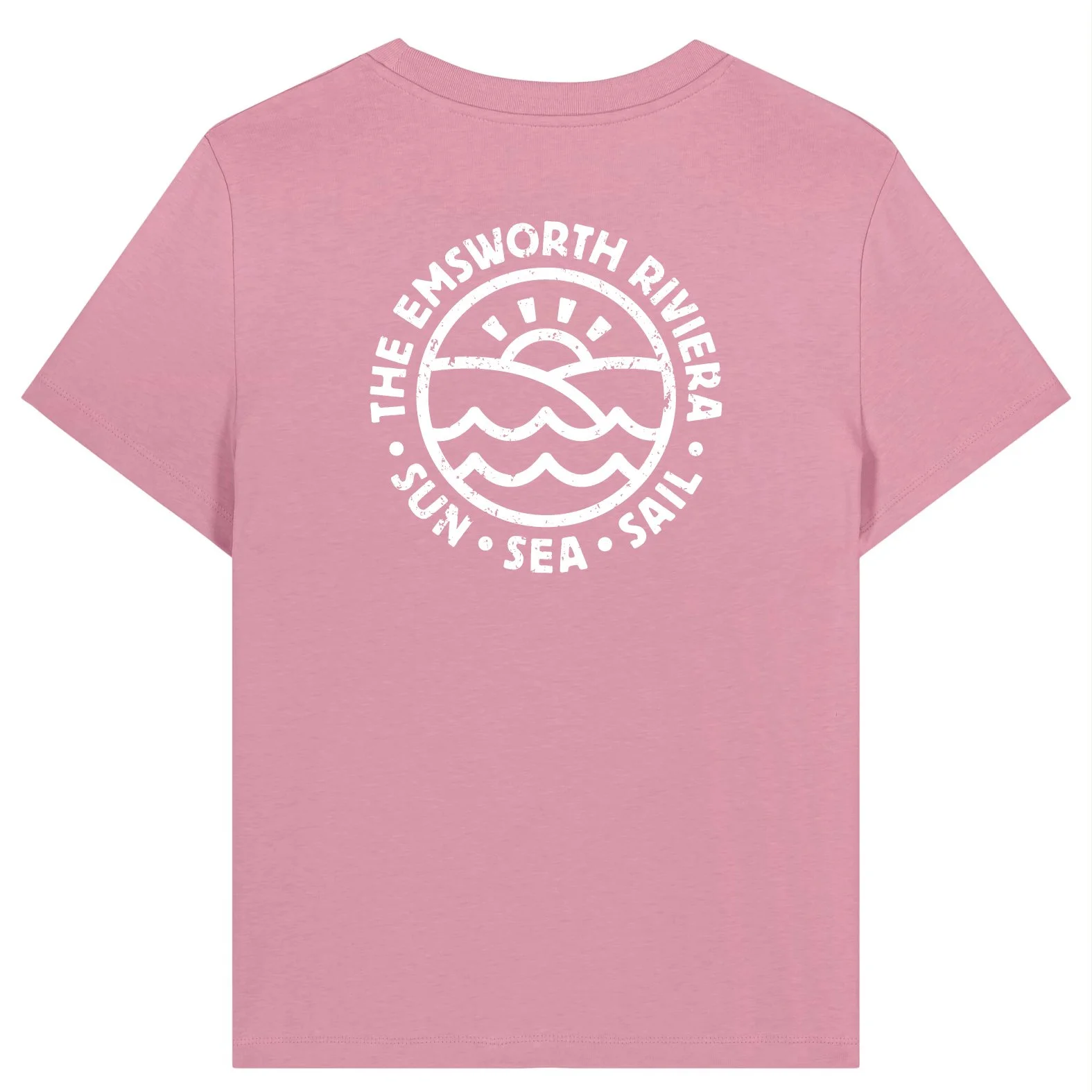 Women's Emsworth Riviera 100% Cotton T-Shirt - Pink Back.jpg