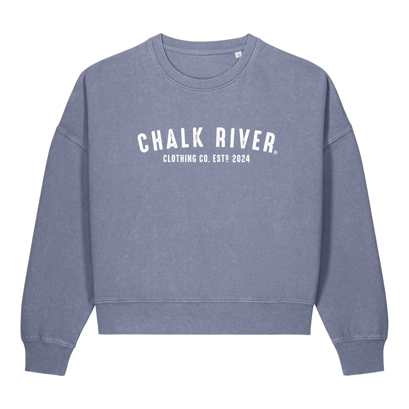 Women's 100% Cotton Sweater - Faded Blue Front.jpg