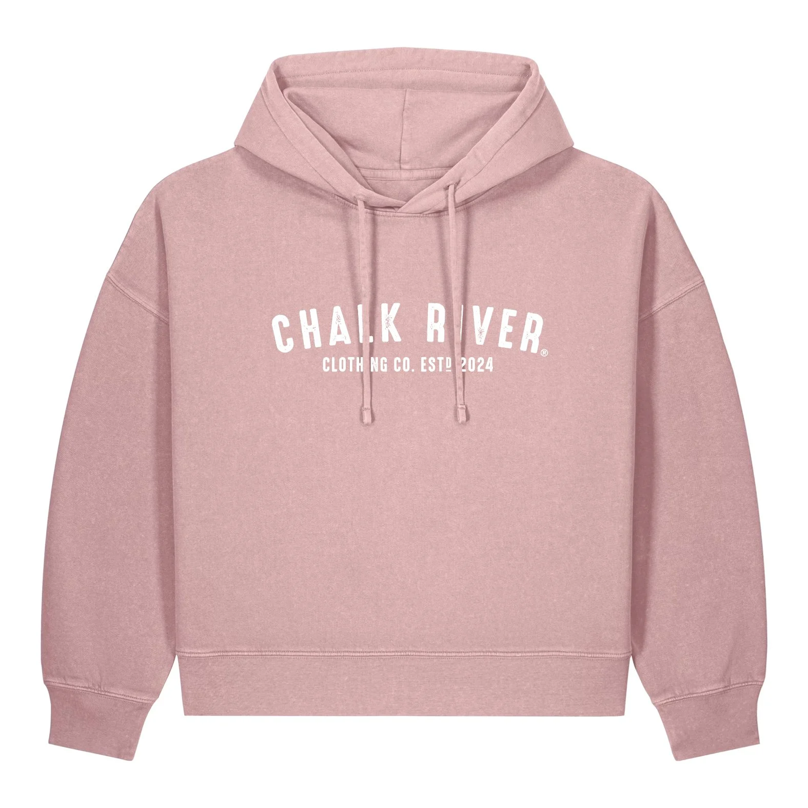 Women's 100% Cotton Hoodie - Faded Pink Front.jpg