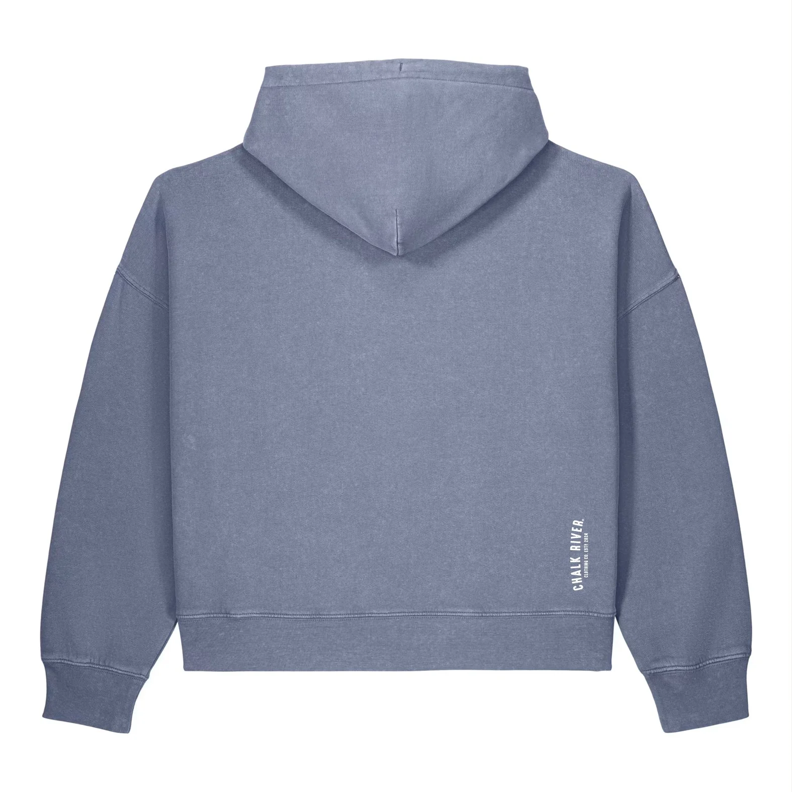 Women's 100% Cotton Hoodie - Faded Blue Back.jpg