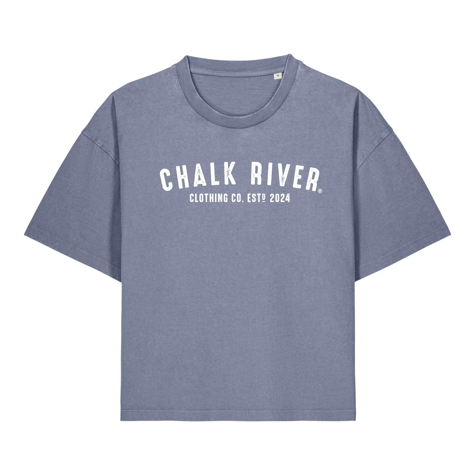 Women's 100% Cotton T-Shirt - Faded Blue Front.jpg