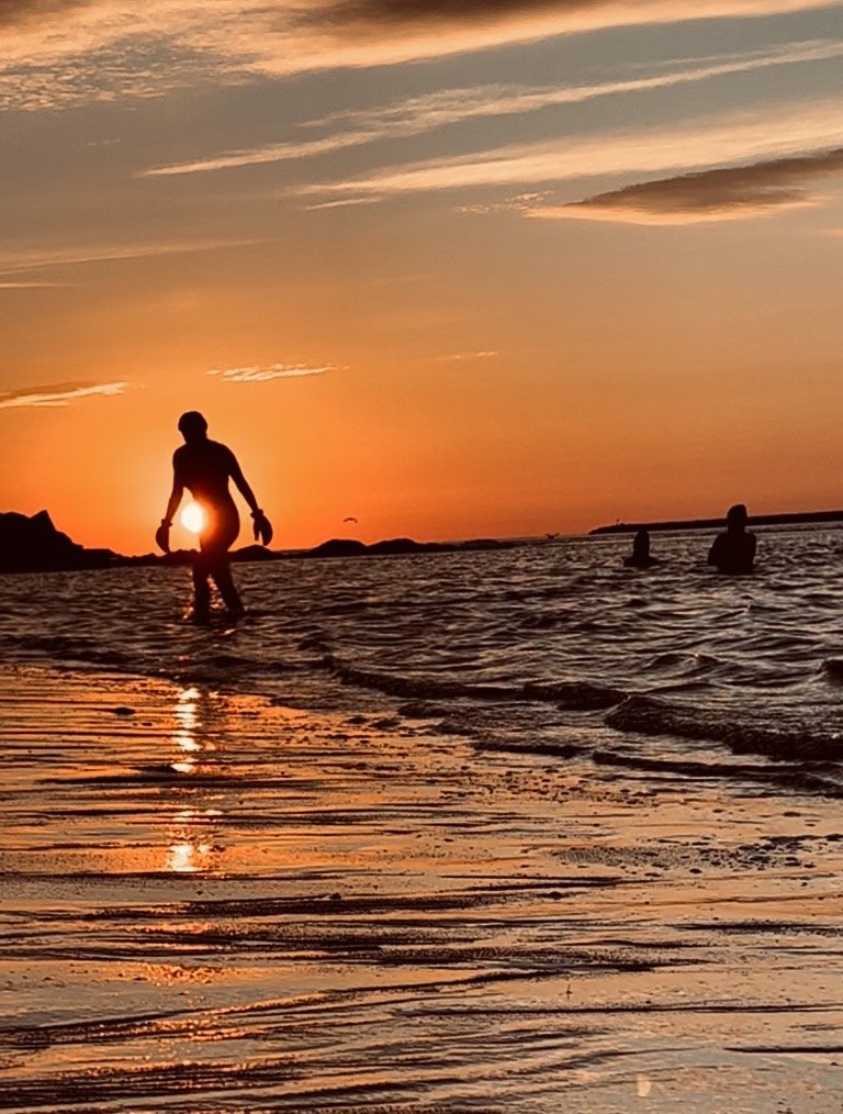 Sunrise with mermaids / Plum Island MA