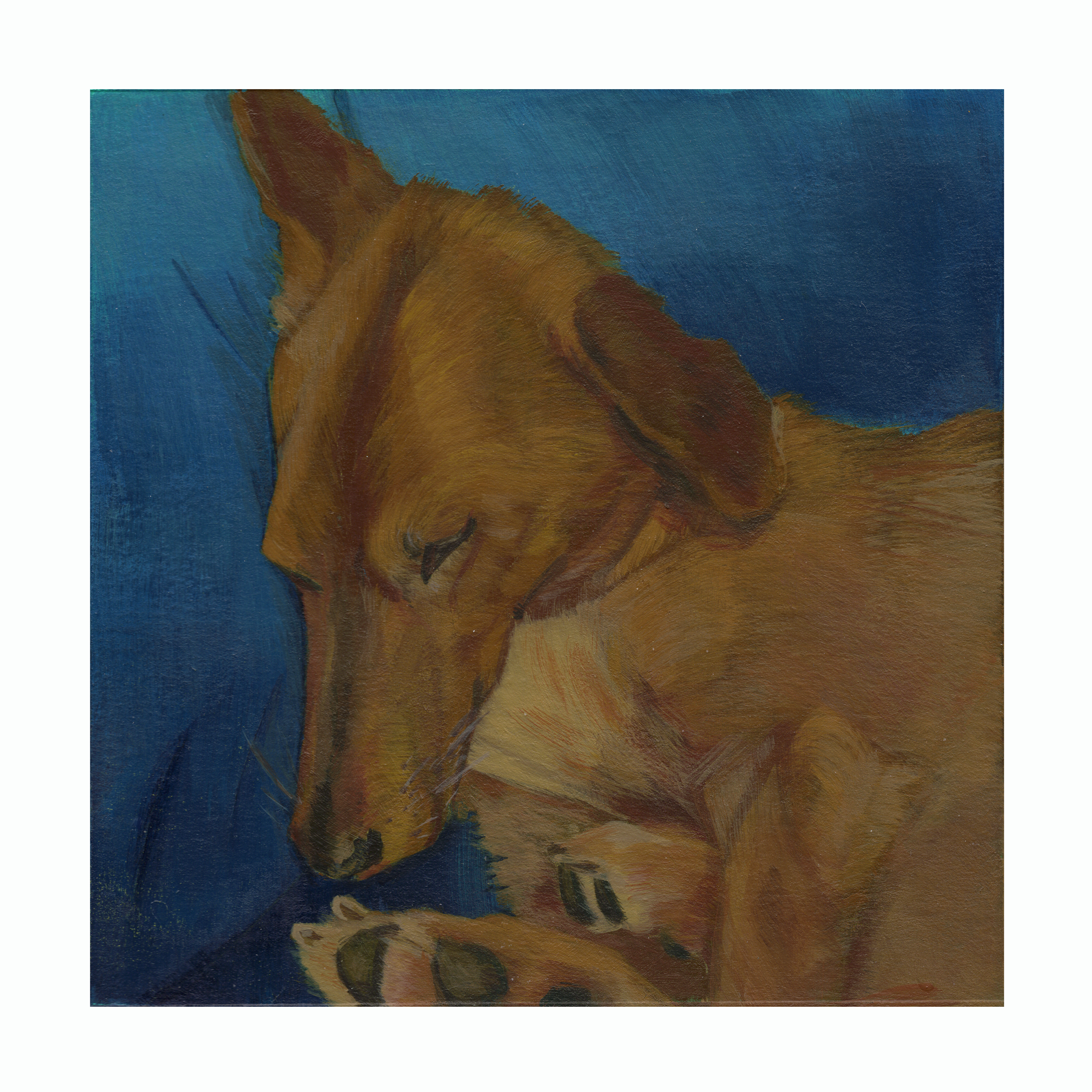 6"x6" Acrylic on Hotpress Paper Mounted to Illustration Board - $100
