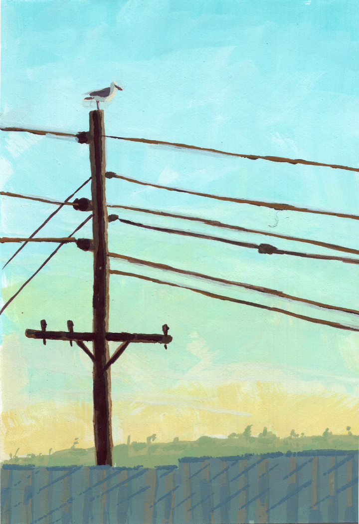 2.5"x3.5" Gouache on Hot Press Paper - Sold
