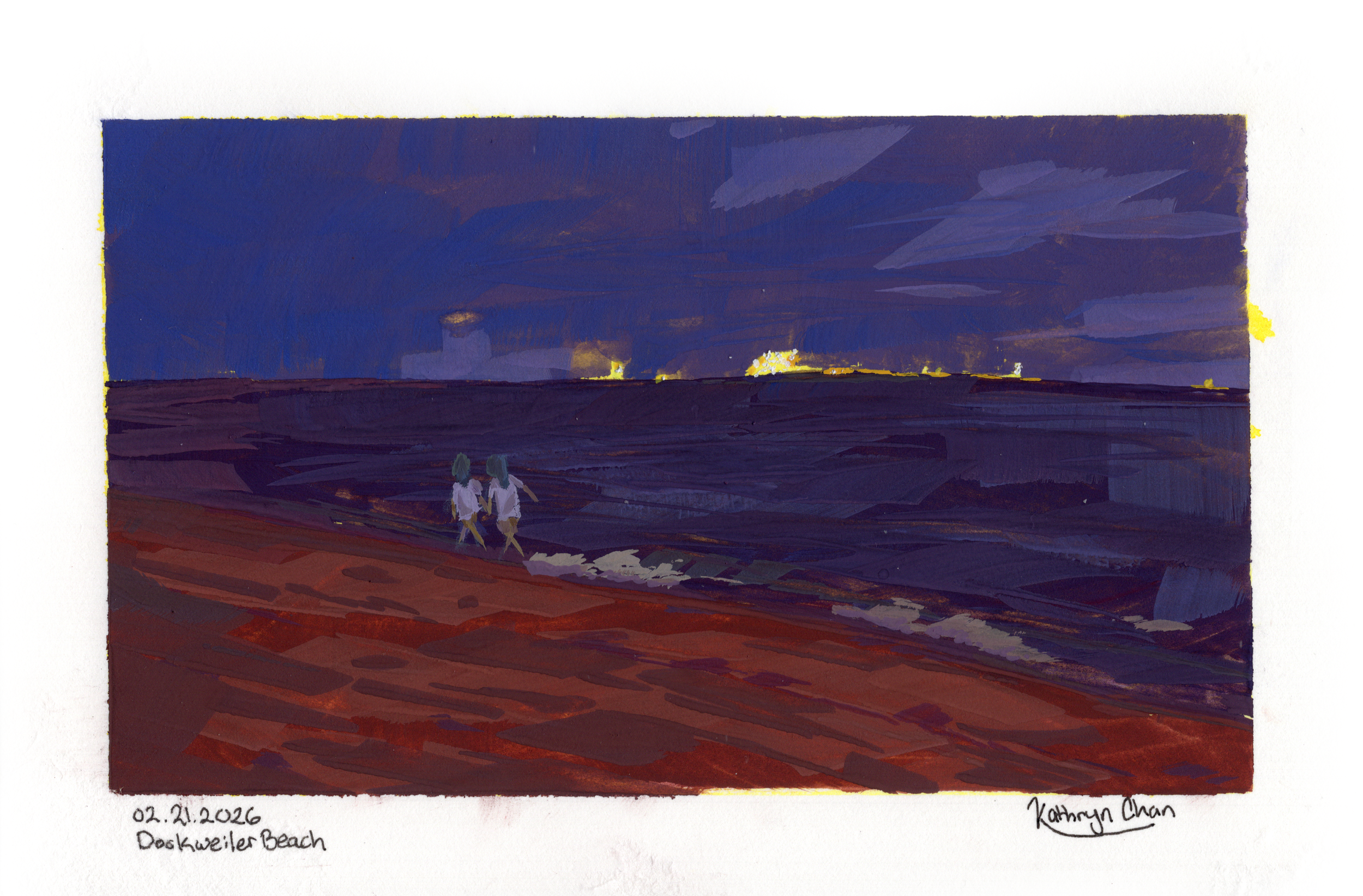 6"x4" Gouache on Hot Press Paper - Sold