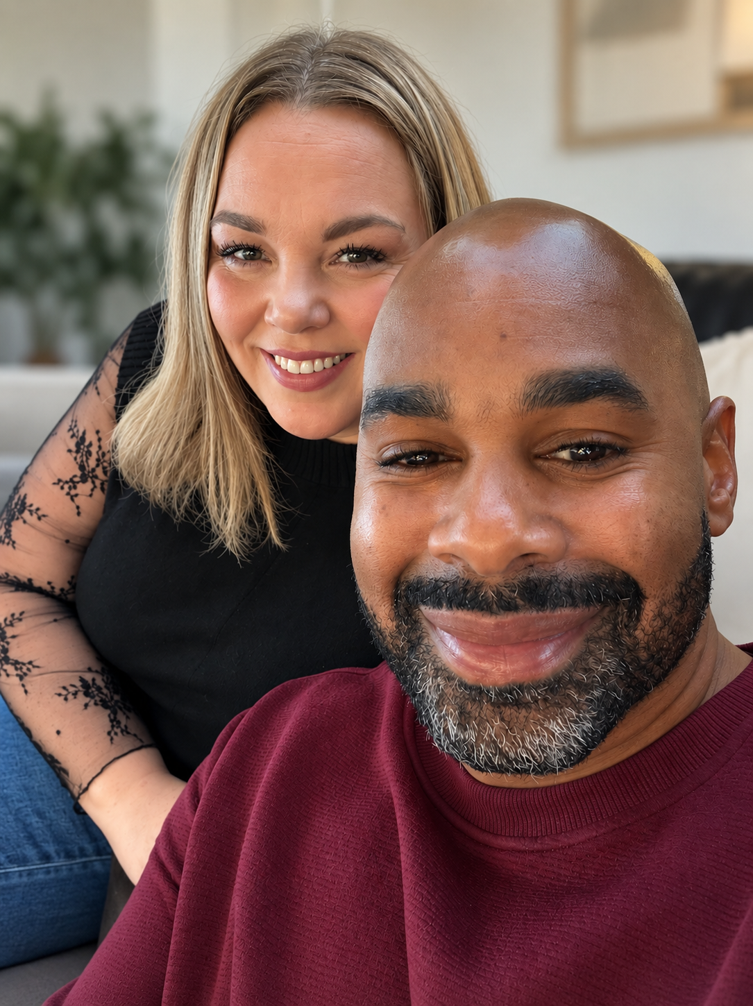 My fiancée and I. 