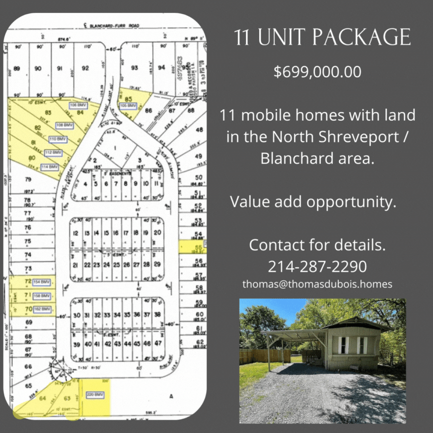 Attention Investors: Seize the Opportunity with This 11-Unit Mobile Home Package!
