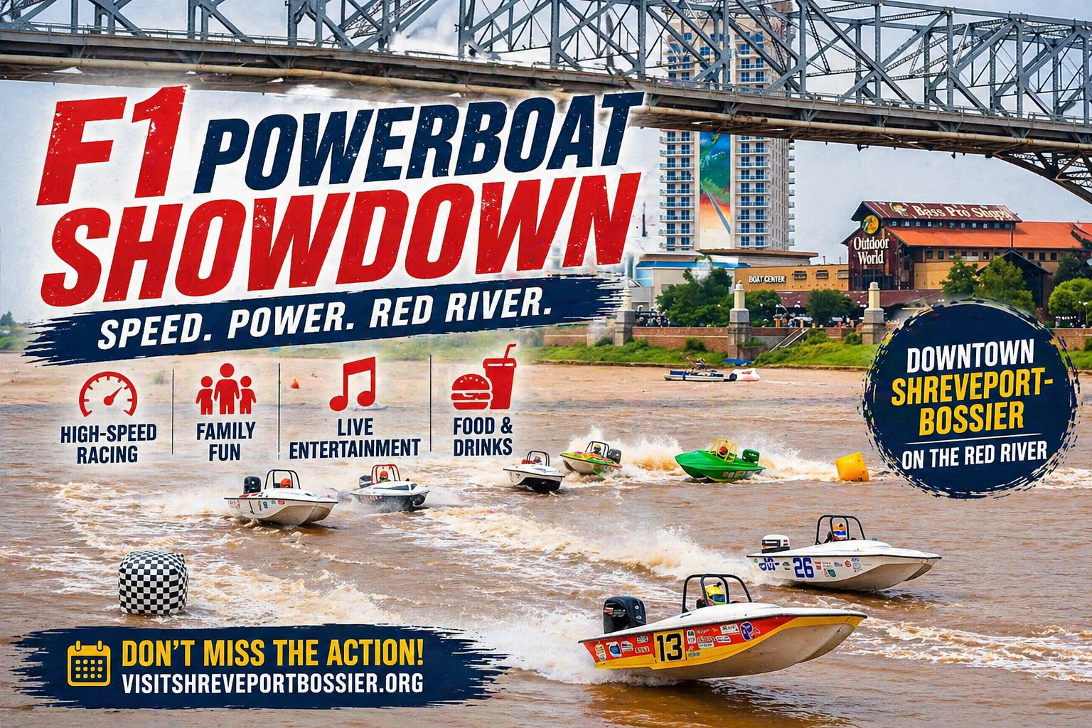 🚤 Red River Rumble: F1 Powerboat Showdown Roars Into Shreveport