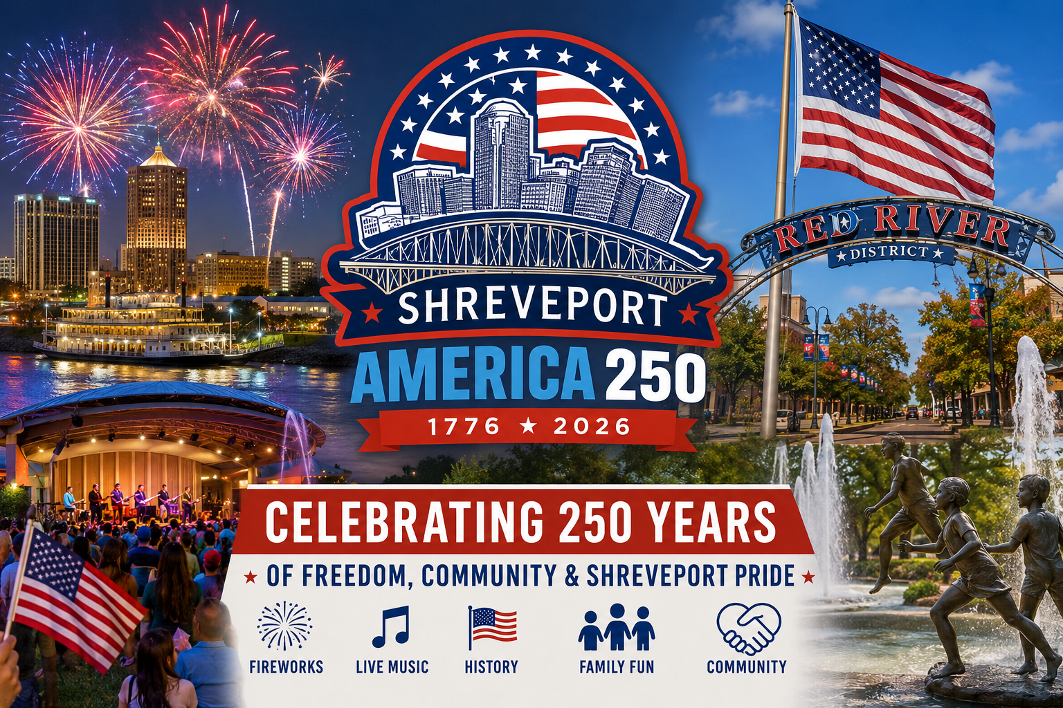 Shreveport Prepares to Celebrate America’s 250th Birthday with Yearlong Community Events