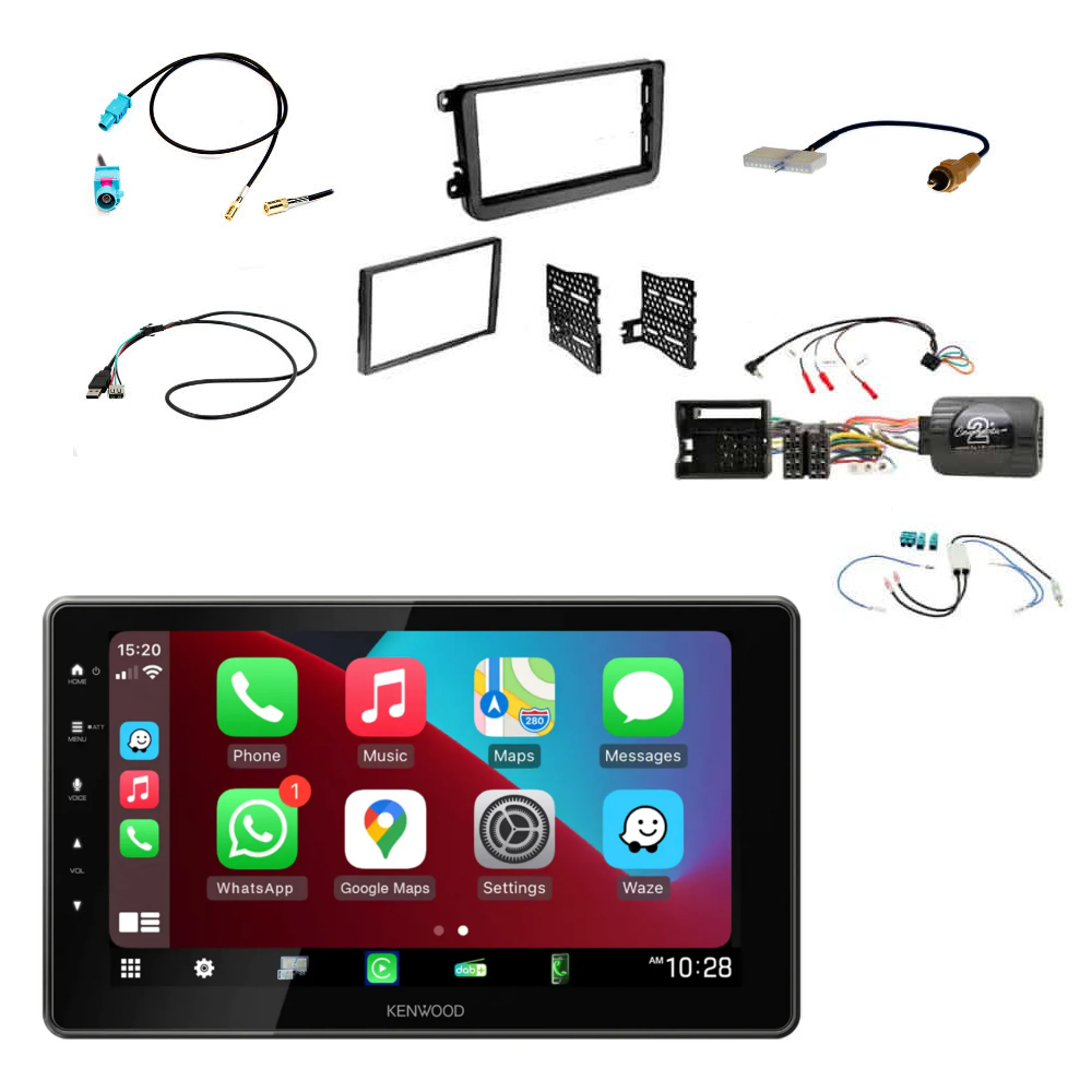 VW T6 KENWOOD DMX F920DS (wireless) 9″ floating screen full installation kit
