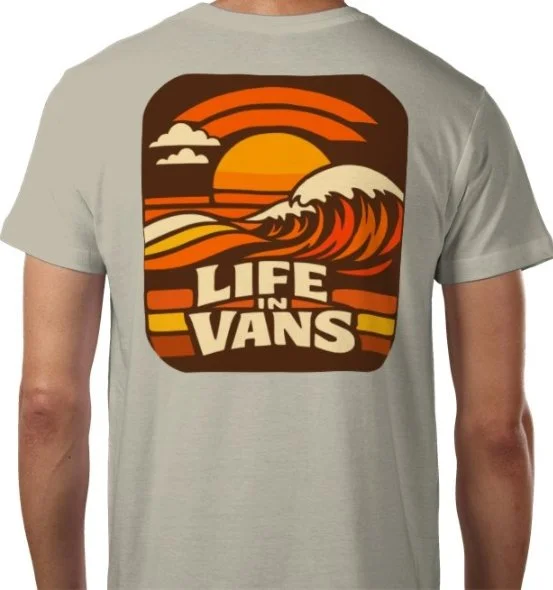 Life In Vans Retro Surf/Sunset T Shirt
