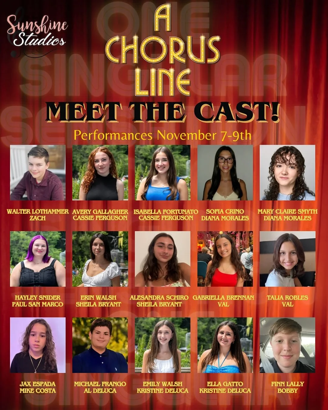 A 5,6,7,8!

It is with great honor and pride that I introduce you to the SENSATIONAL cast of our 2025 Teen MainStage production: A Chorus Line Teen! 

With only 2 weeks of rehearsals in the books I can already guarantee that you are in for a treat! T