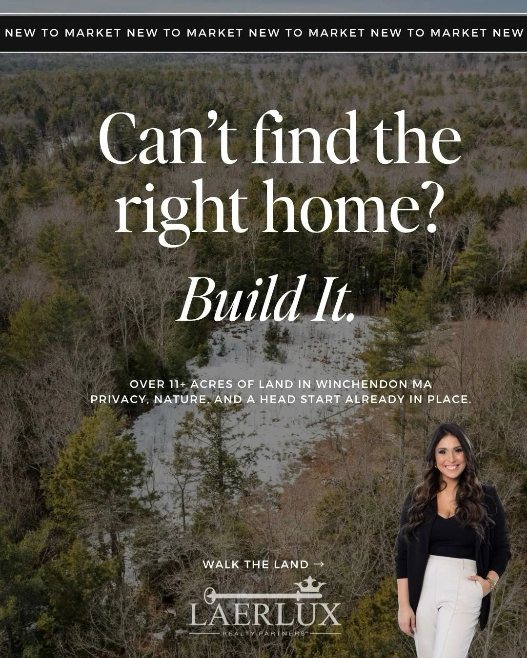 This kind of land doesn&rsquo;t come up often&hellip; especially not like this.

11+ acres in Winchendon
Directly across from 174 acres of protected state forest land 👌

Meaning:
✨No one building across the street
✨Less traffic
✨Trails, trees, &amp;