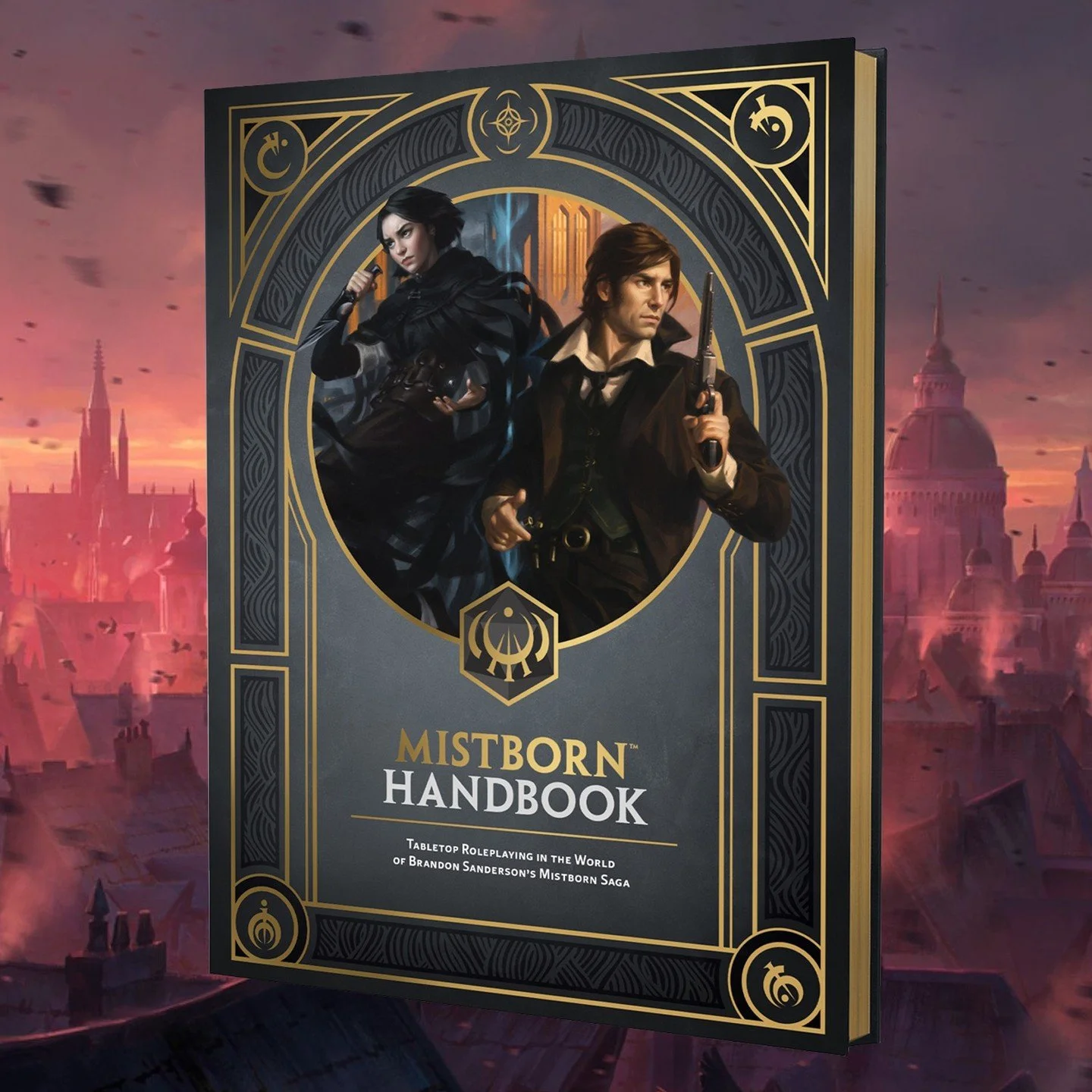 The Mistborn Handbook has entered pre-production! This gorgeous hardcover book includes all the rules that every player or GM needs to build characters and run adventures in the world of Scadrial! Whether you play a Mistborn or a Twinborn, in Era 1 o