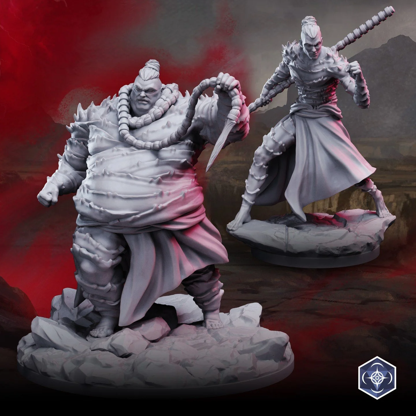 New Focused One STL files up on MyMiniFactory! ⛈️

Also known as the metacha-im&mdash;Dawnchant for Those Ones of Focus&mdash;Focused Ones are the brand of Fused who manipulate the surge of Tension. These 2 STL files are a part of our March release f