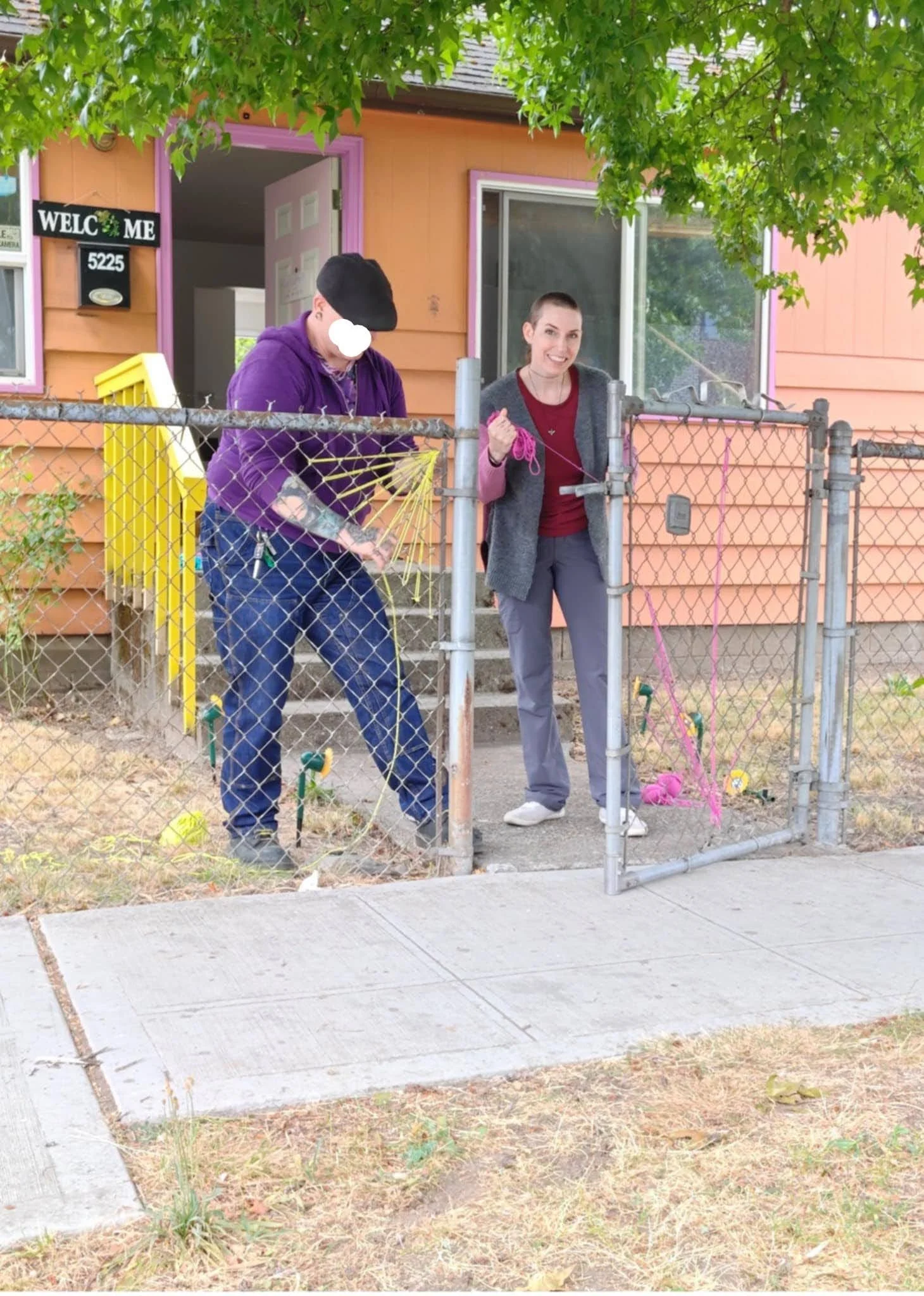 Volunteers help with beautifying