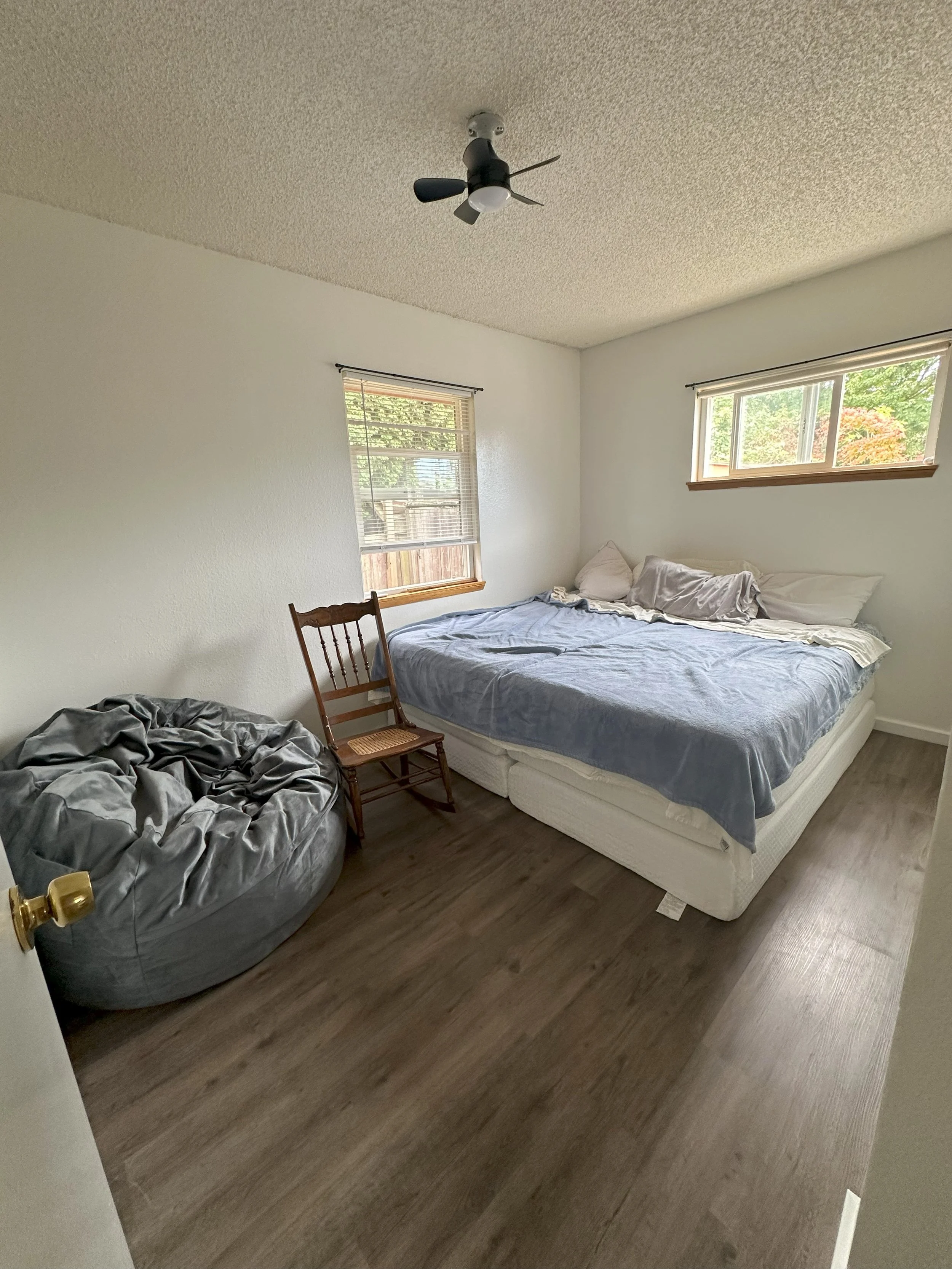 Room set up as bedroom