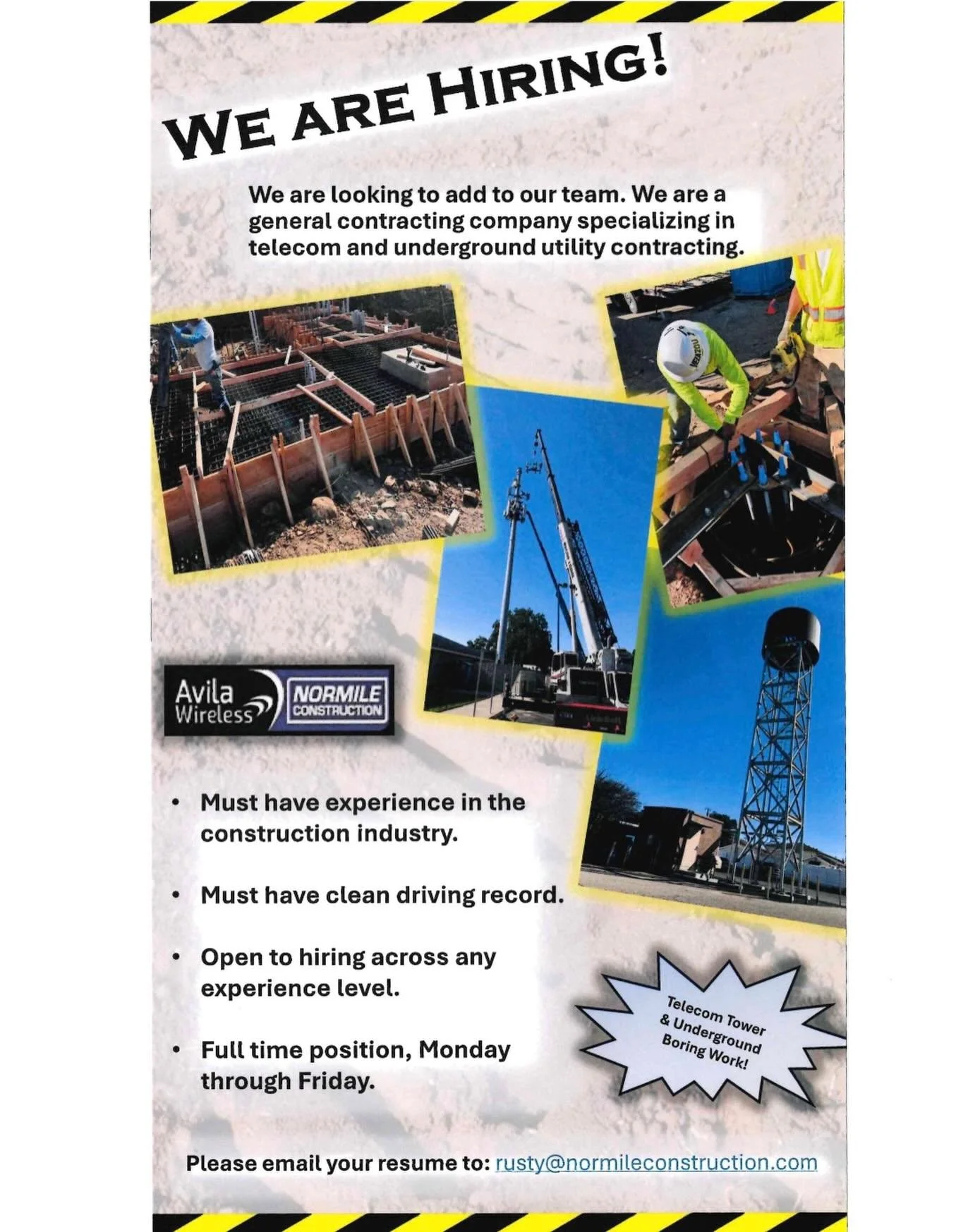 Come and join the team!
-
-
-
#hiring #jointheteam #dowork #communicationtower #undergroundboring