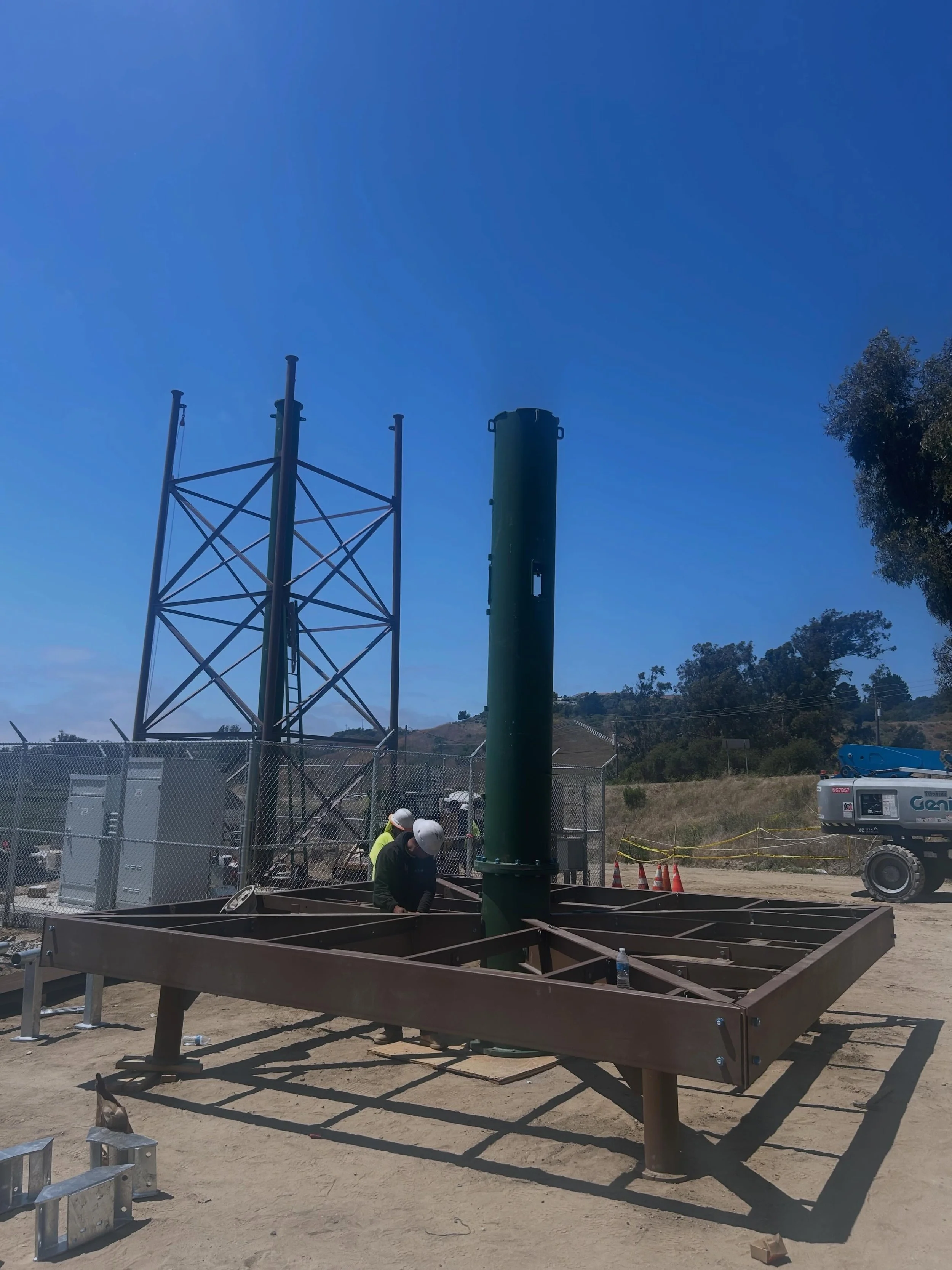 This Water Tank site is coming along nicely. Crane day is coming up and will be a fun one.
-
-
-
#stealthtower #watertank #telecom