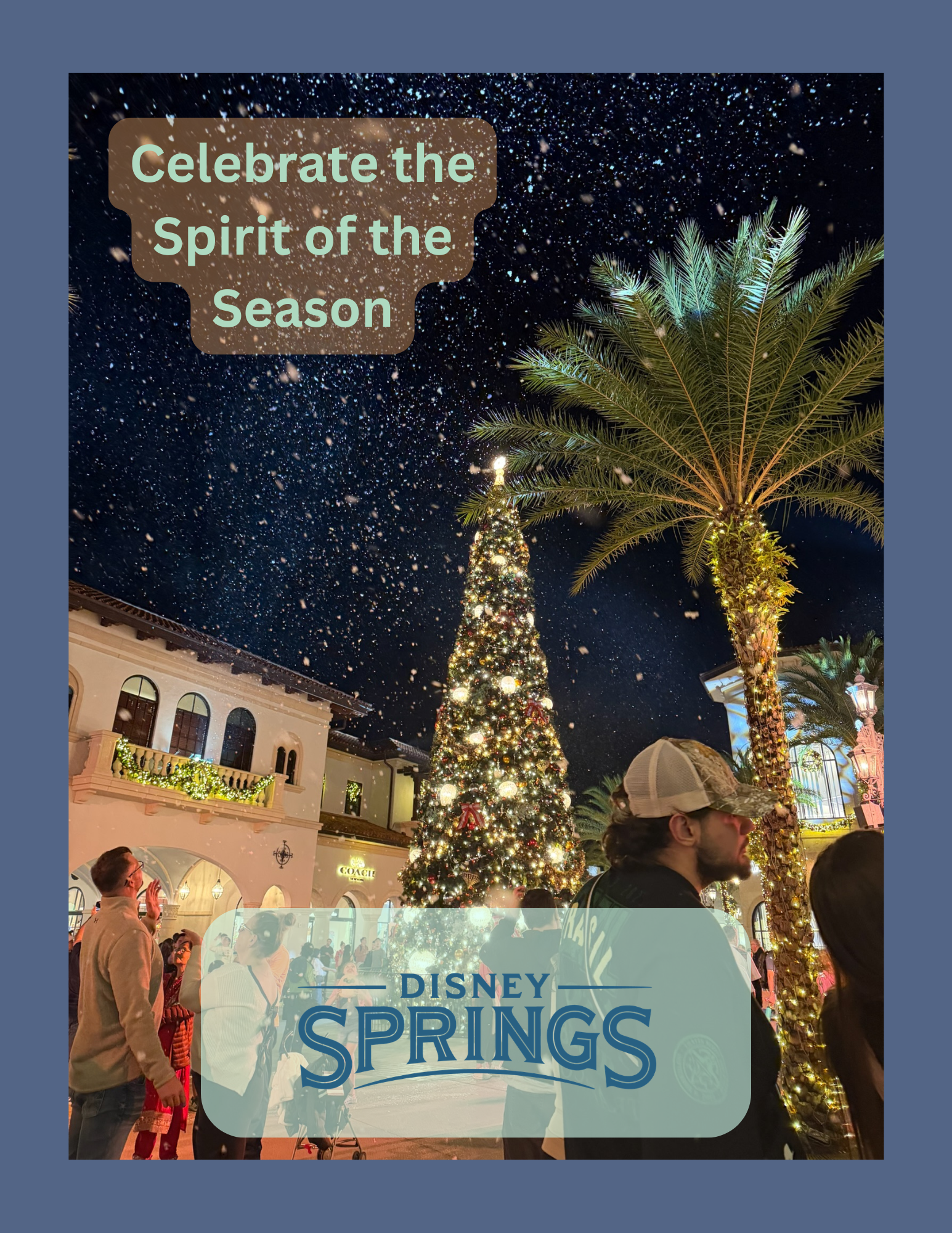 Disney Springs Christmas Poster