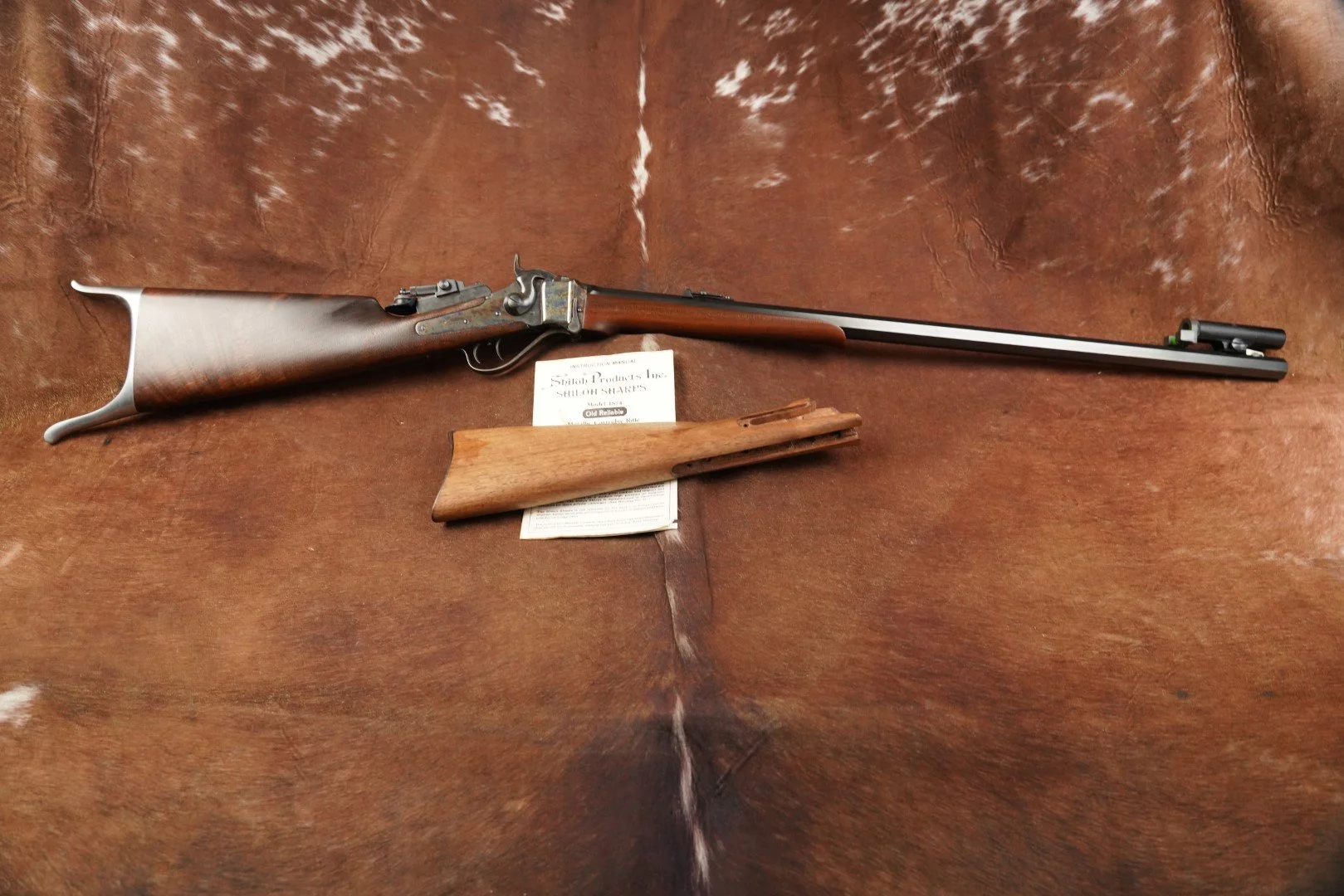 02 Shiloh Sharps 1874 .45-70 30%22 Octagonal Single Shot Rifle Double Triggers.JPG