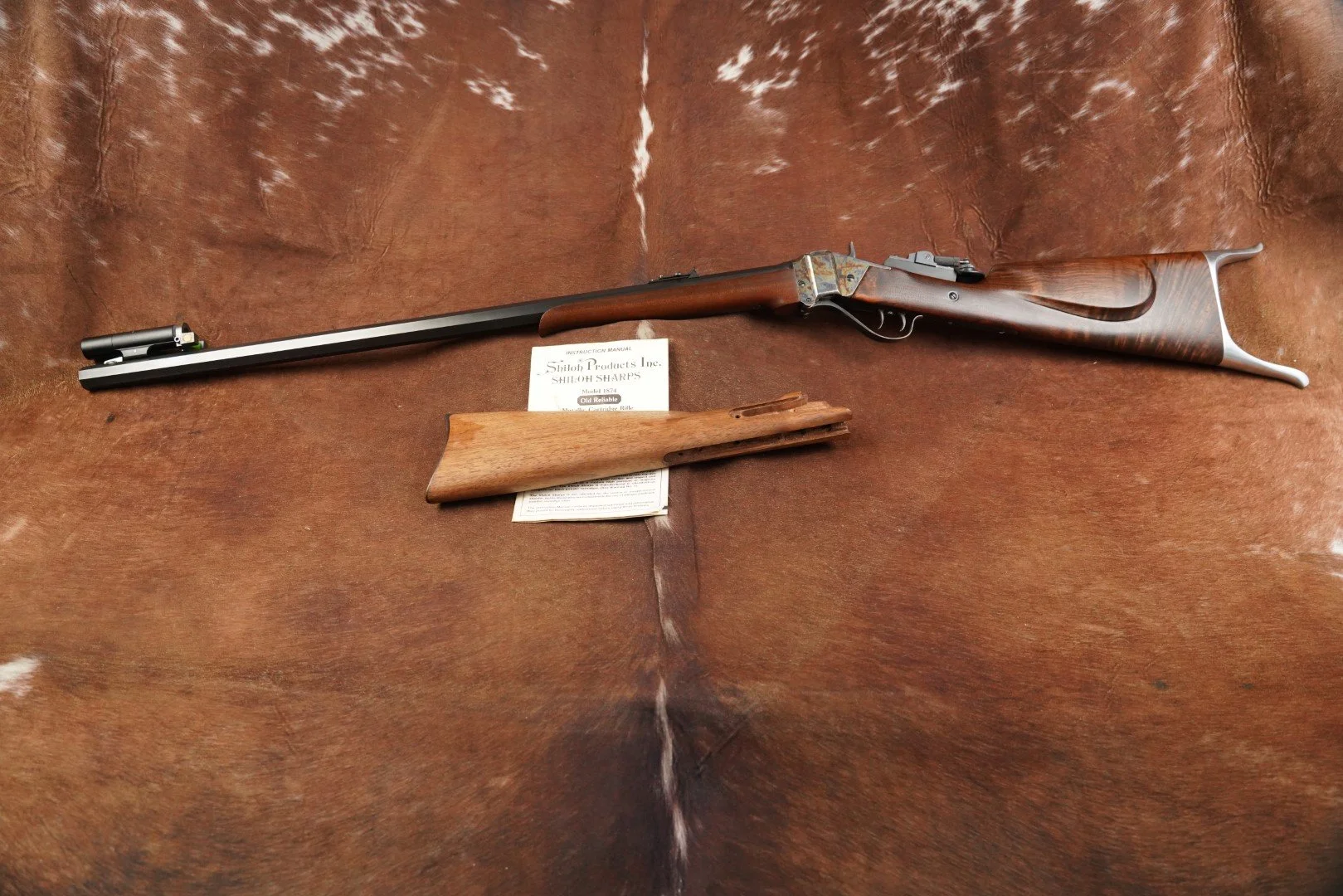 03 Shiloh Sharps 1874 .45-70 30%22 Octagonal Single Shot Rifle Double Triggers.JPG