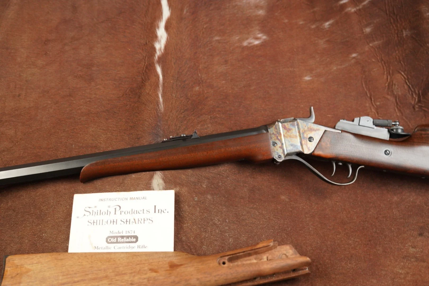 05 Shiloh Sharps 1874 .45-70 30%22 Octagonal Single Shot Rifle Double Triggers.JPG