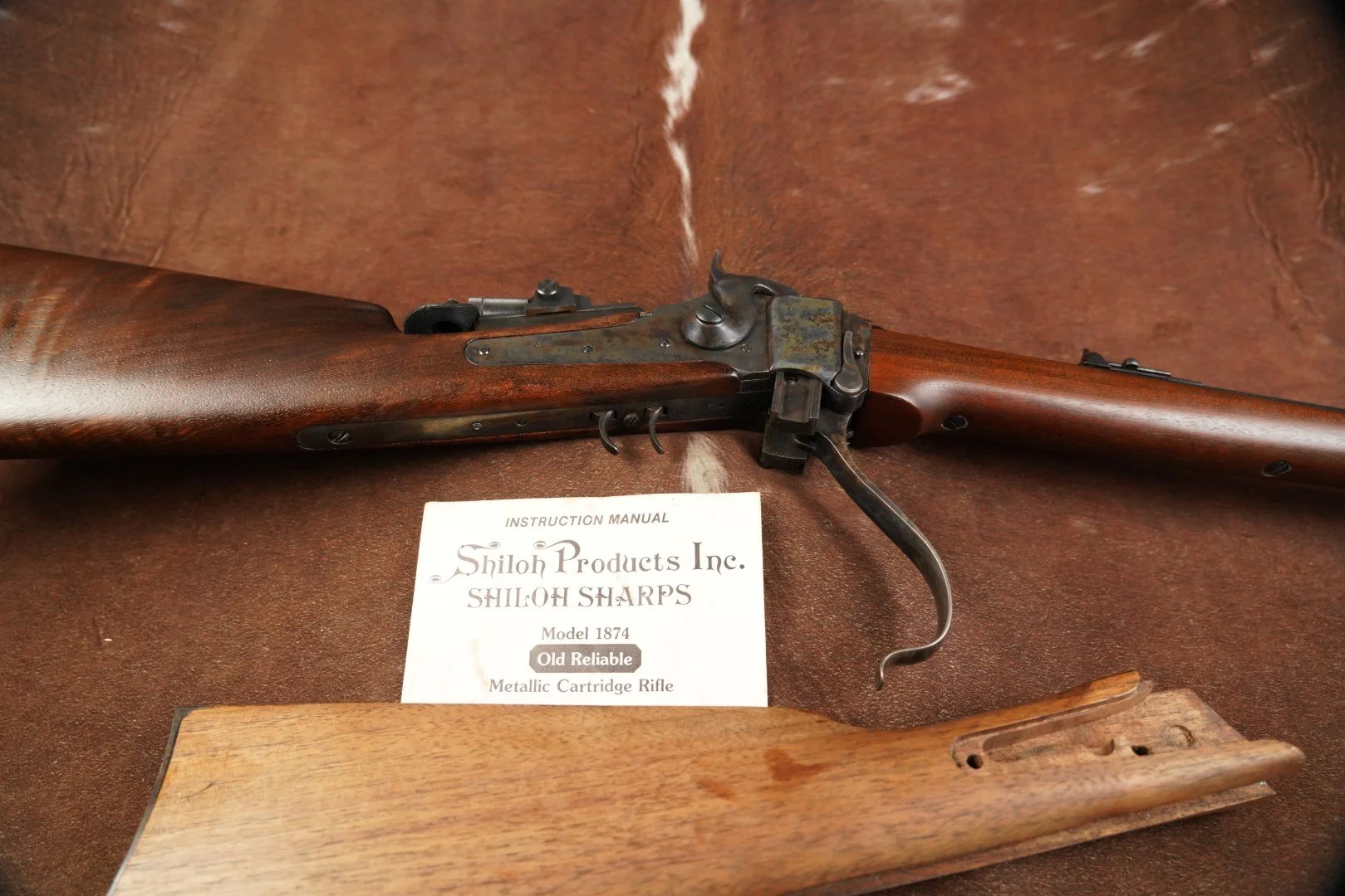 13 Shiloh Sharps 1874 .45-70 30%22 Octagonal Single Shot Rifle Double Triggers.JPG
