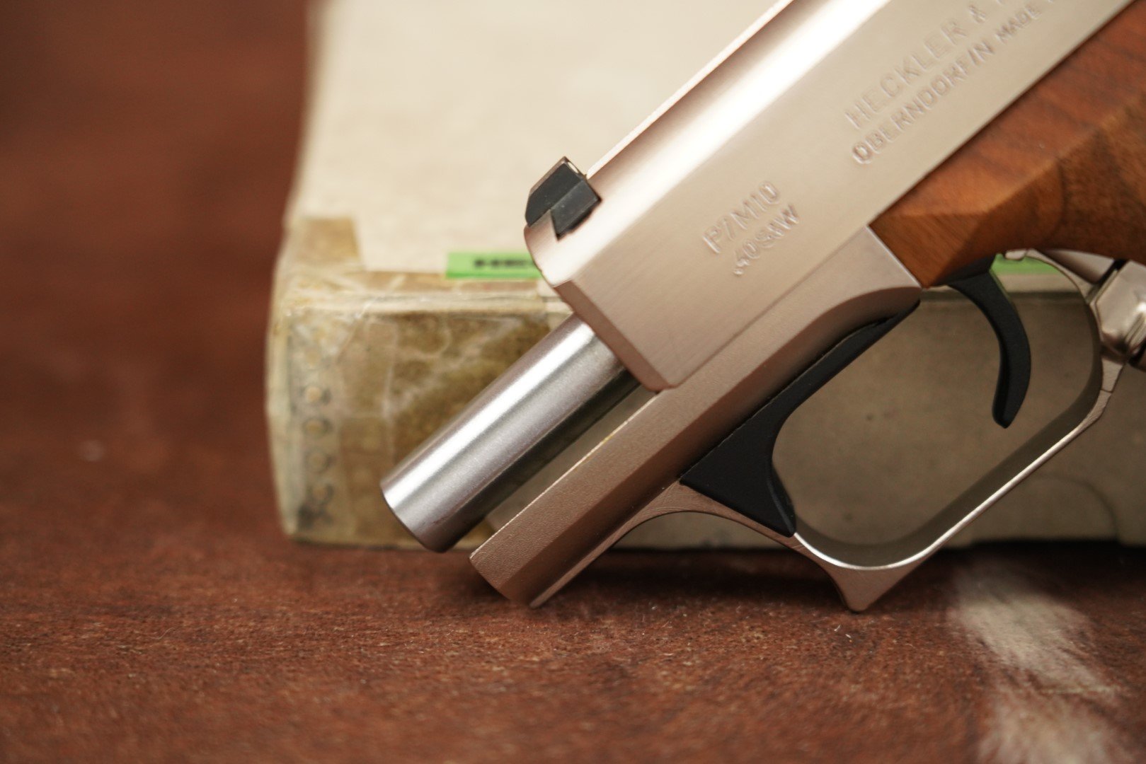 15 Heckler & Koch H&K HK P7M10 P7 M10 .40 S&W Nickel Semi-Auto.JPG