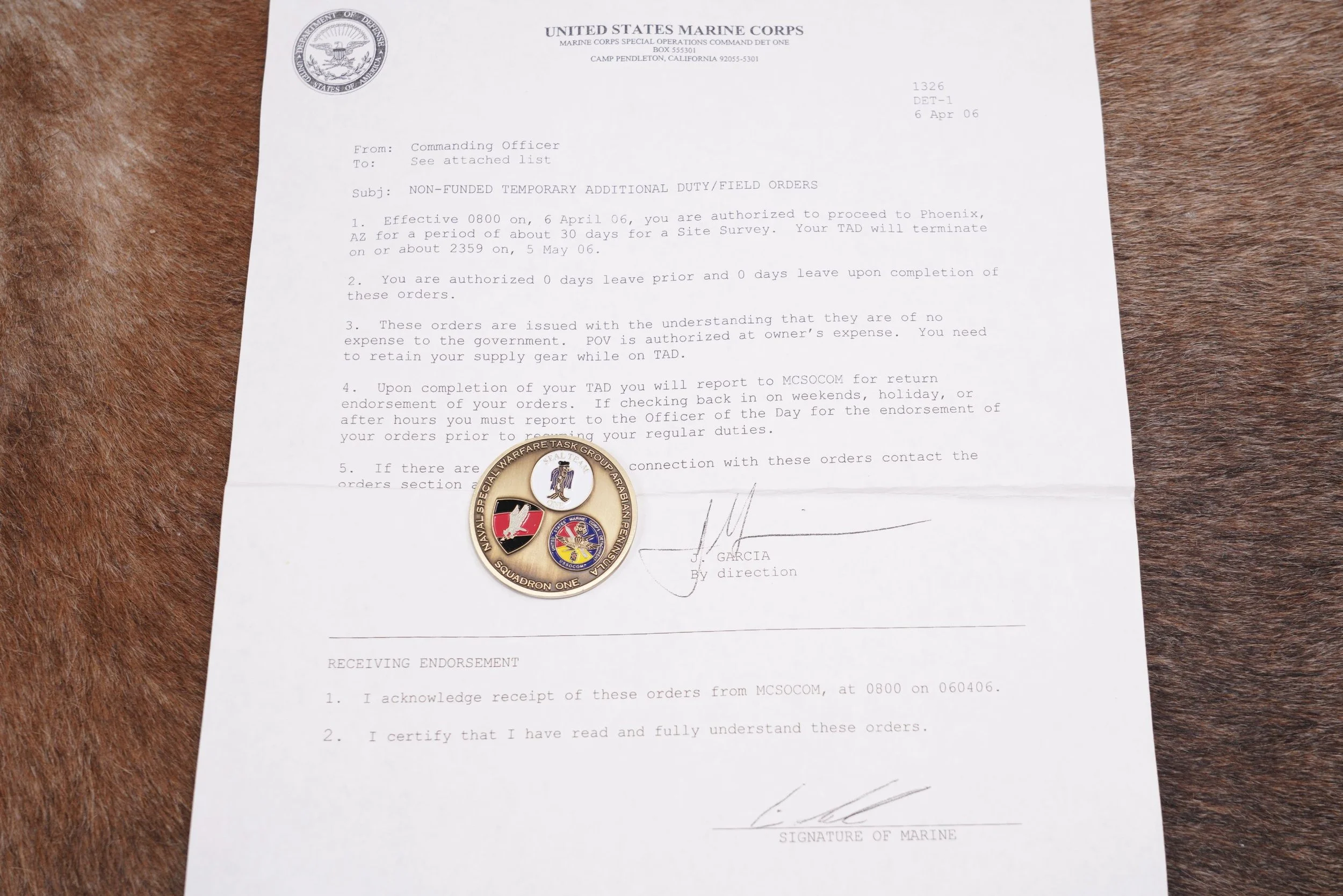 16 USMC Property MCSOCOM DET1 Kimber Interim CQB 1911 .45 ACP Semi-Auto Pistol.JPG