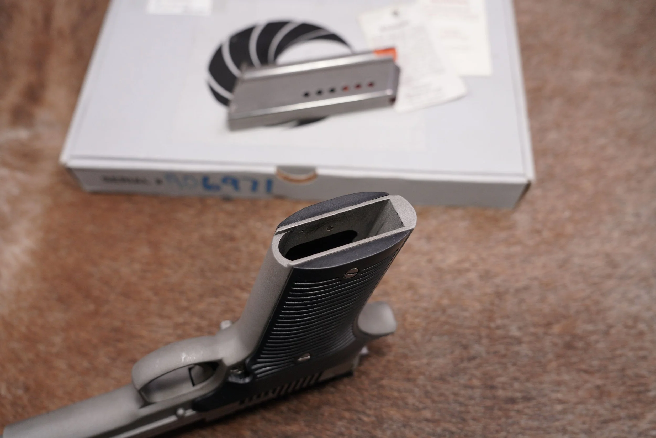 11 AMT Irwindale Model Automag III 9mm Win Mag 6.5” Semi-Auto Pistol.JPG