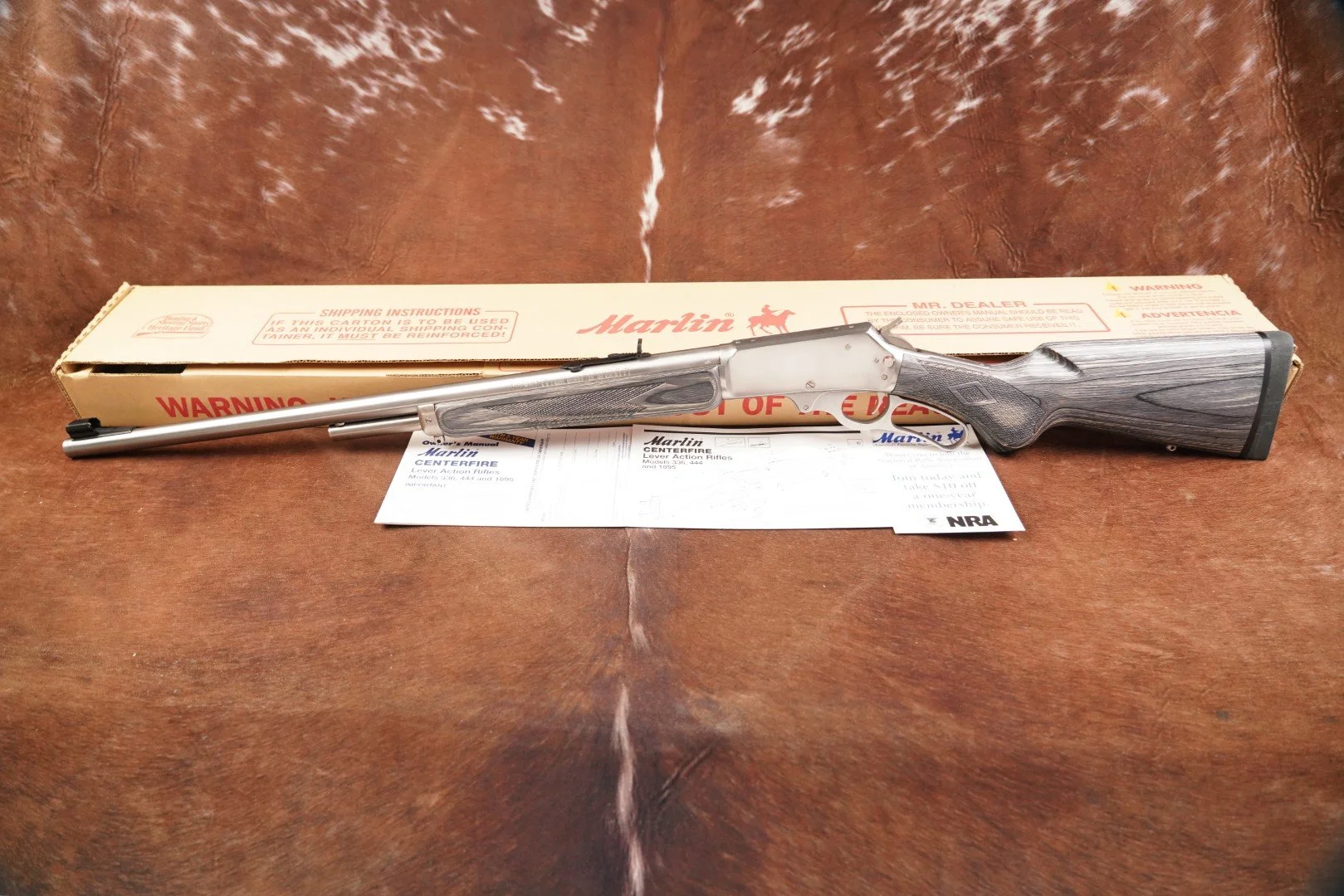 03 Marlin Firearms Model 1895MXLR .450 Marlin 24%22 Stainless Lever Rifle, 2006.JPG