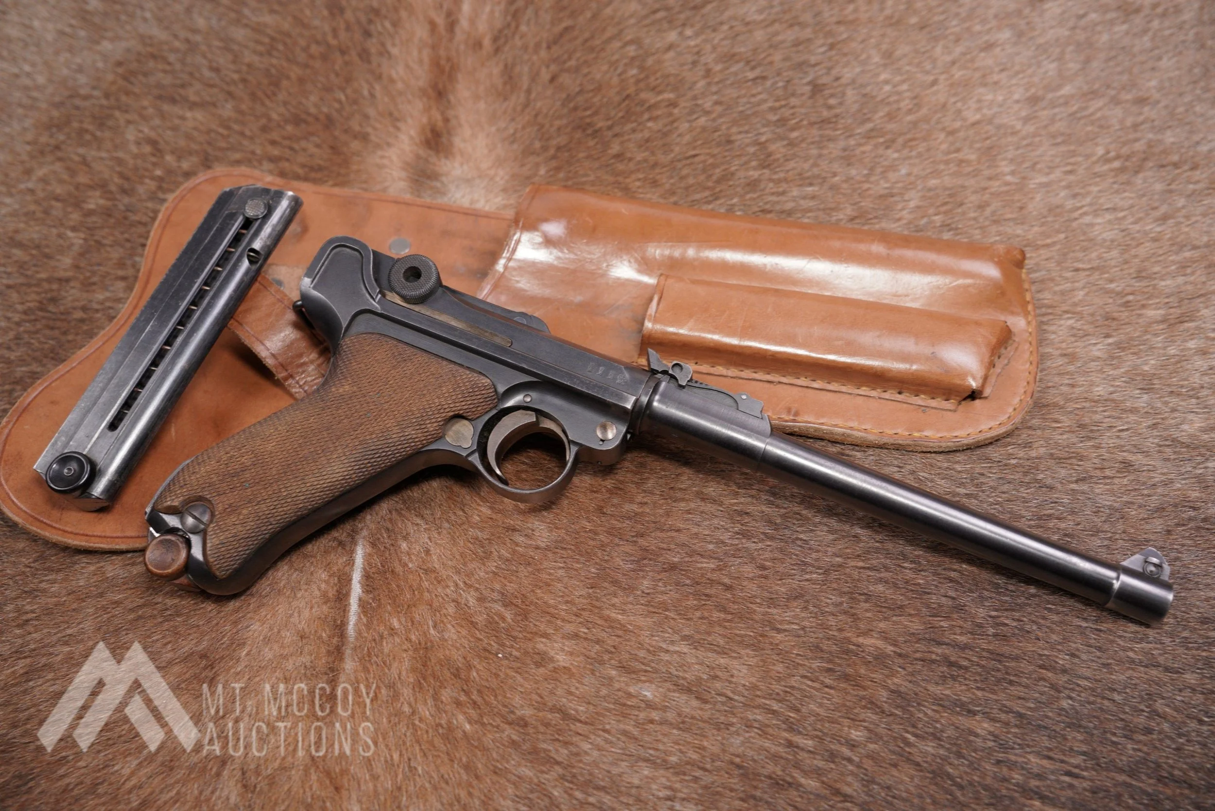 01 WWI German DWM Long P.08 Artillery Luger 9mm Semi-Automatic Pistol 1917 C&R.JPG