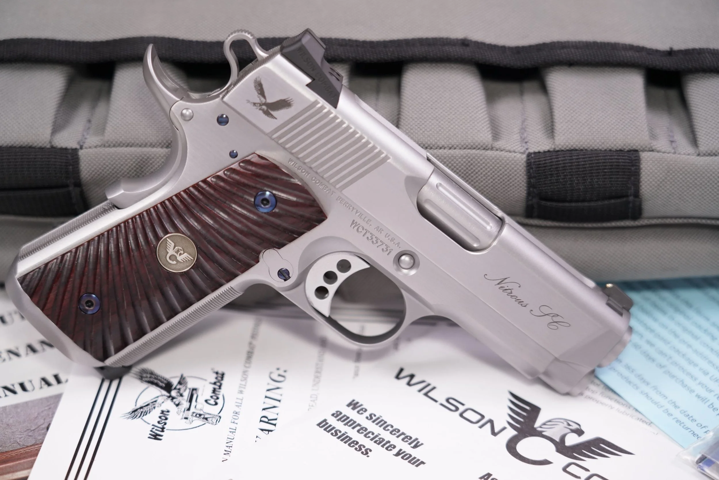02 Wilson Combat Sentinel 9mm 3.5%22 Stainless 1911 Semi-Auto Pistol, MFD 2014.JPG
