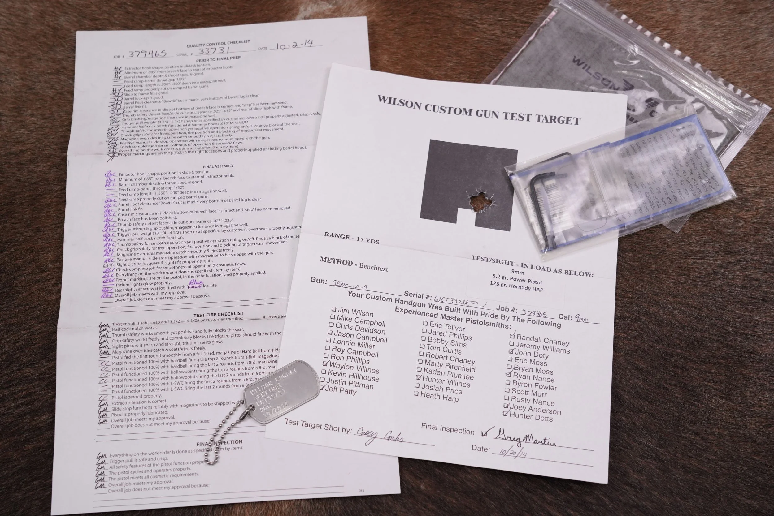 22 Wilson Combat Sentinel 9mm 3.5%22 Stainless 1911 Semi-Auto Pistol, MFD 2014.JPG